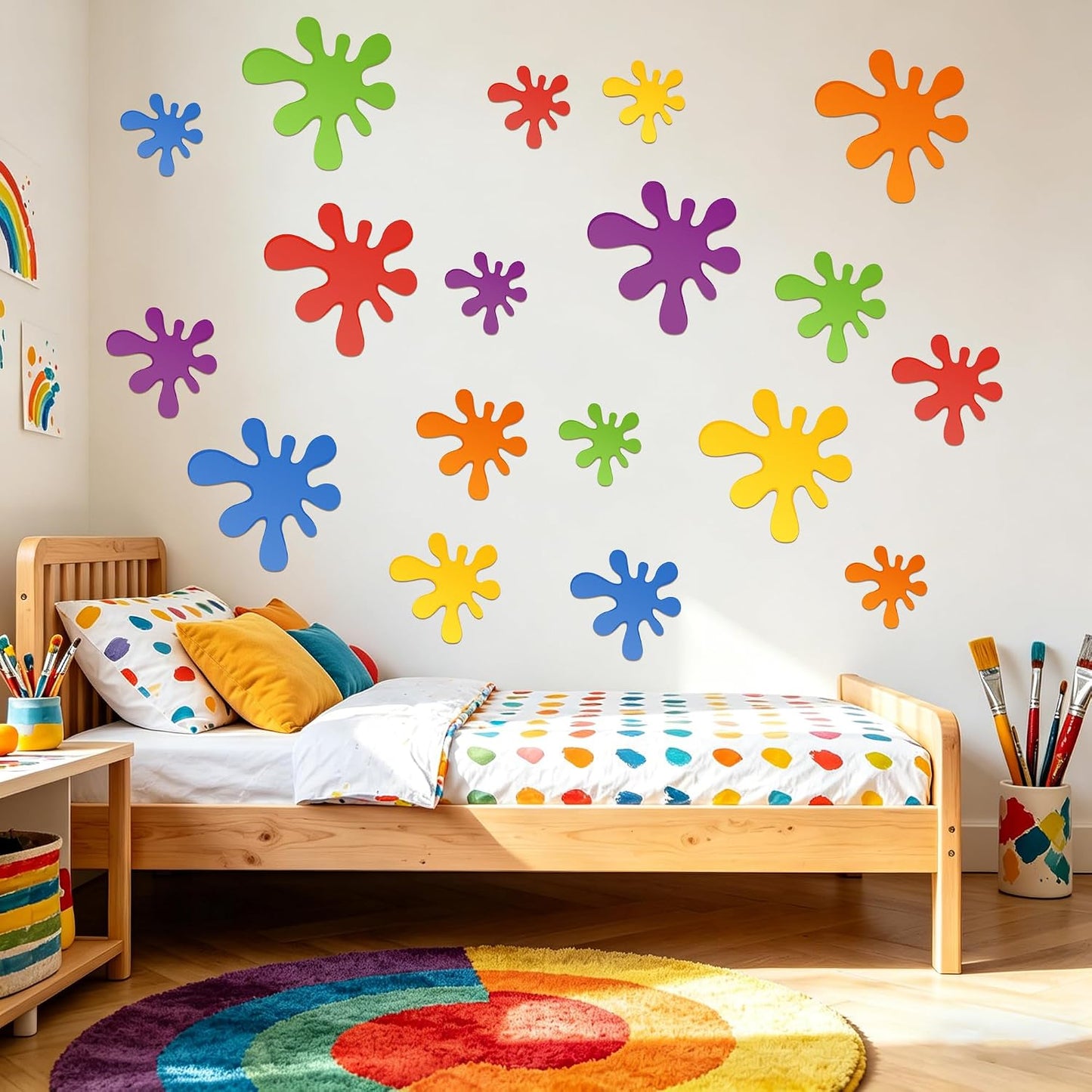 3 Size Self-Adhesive Paint Splatter Cutouts / Set of 36