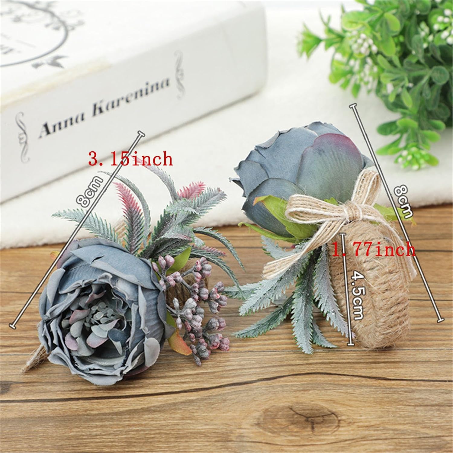 Floral Napkin Rings Set of 6,Rustic Rose Napkin Rings Flower Dinner Napkin Holder for Table Decoration (26#Blue)