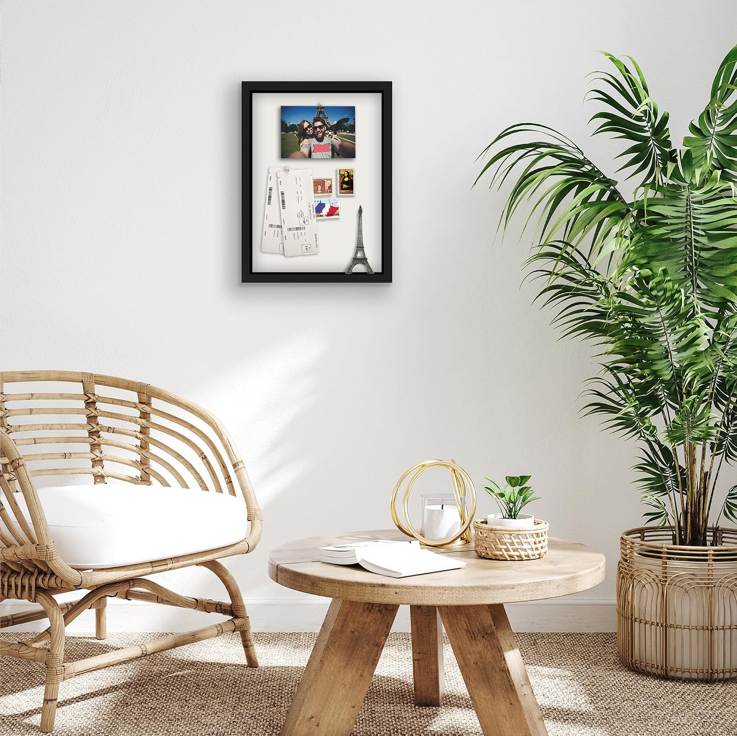 Americanflat 12x16 Shadow Box Frame - Engineered Wood - Black | Polished plexiglass front, 1.5 inch interior depth