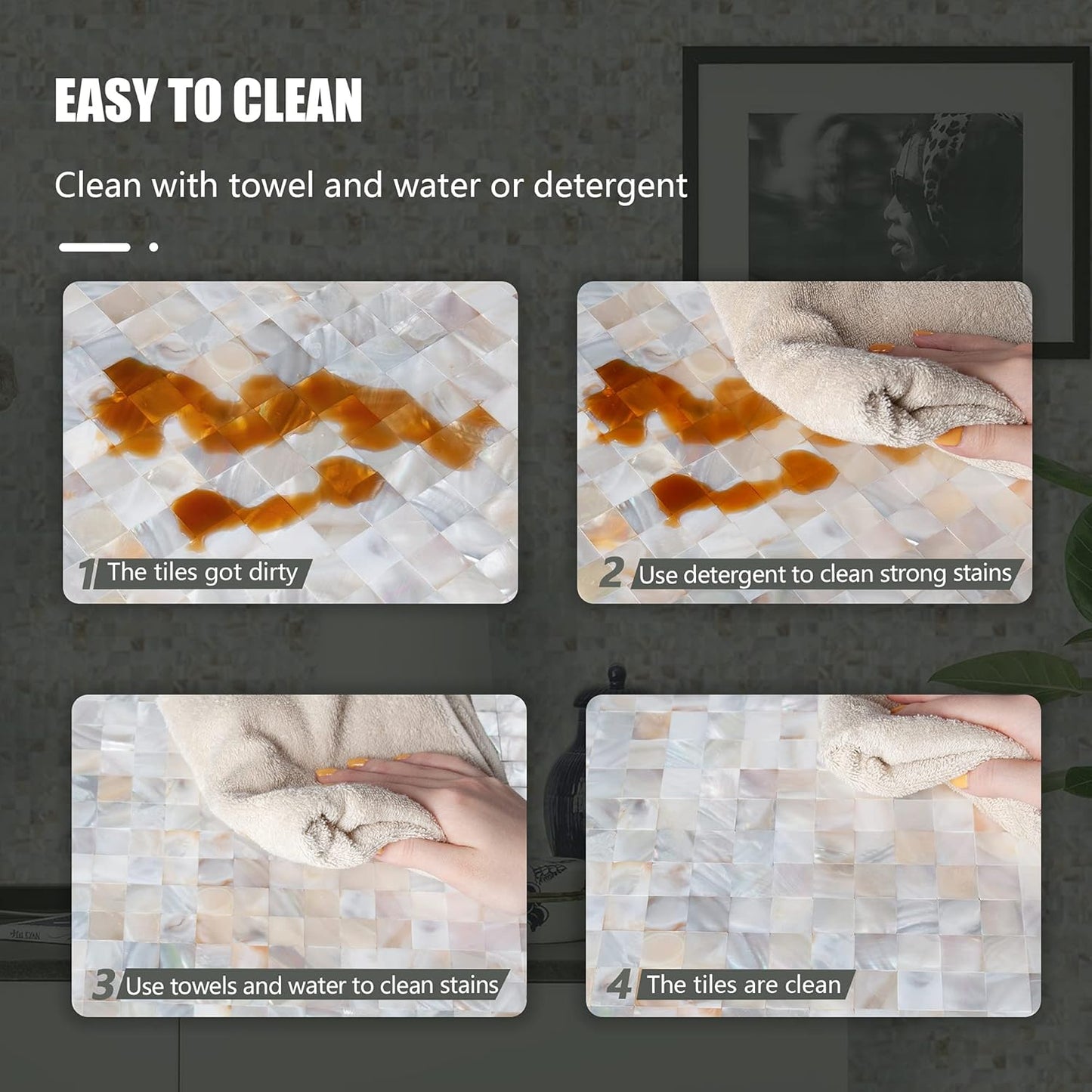 Self-Adhesive Wall Tile / Natural / Set of 10