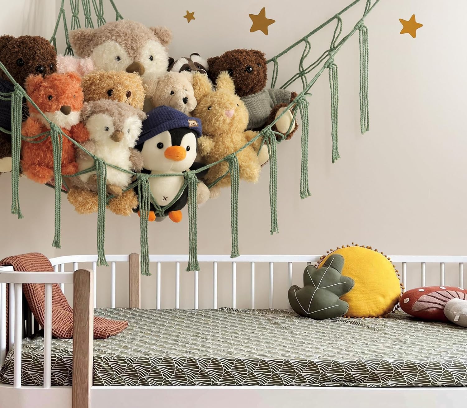 Hanging Stuff Animal Storage Organizer For Plush / Standard / Olive Green