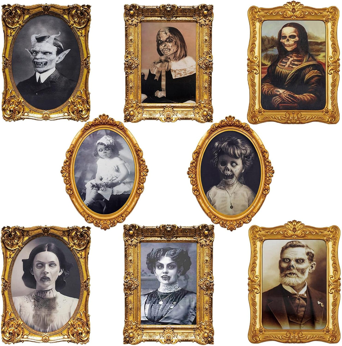 ECGER Halloween Decorations Indoor, Haunted Scary Changing Face Pictures