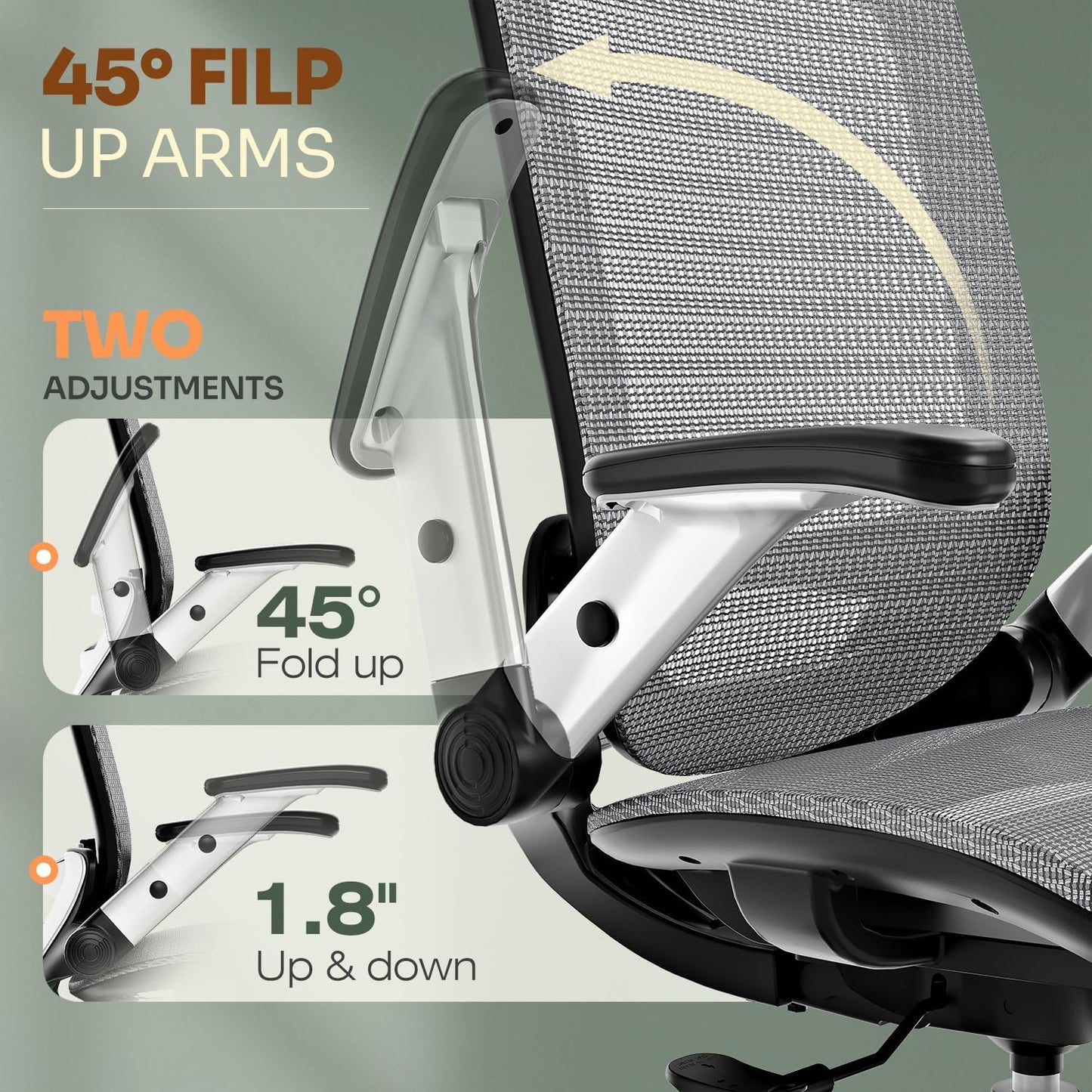 Flip-Up Arms / Grey