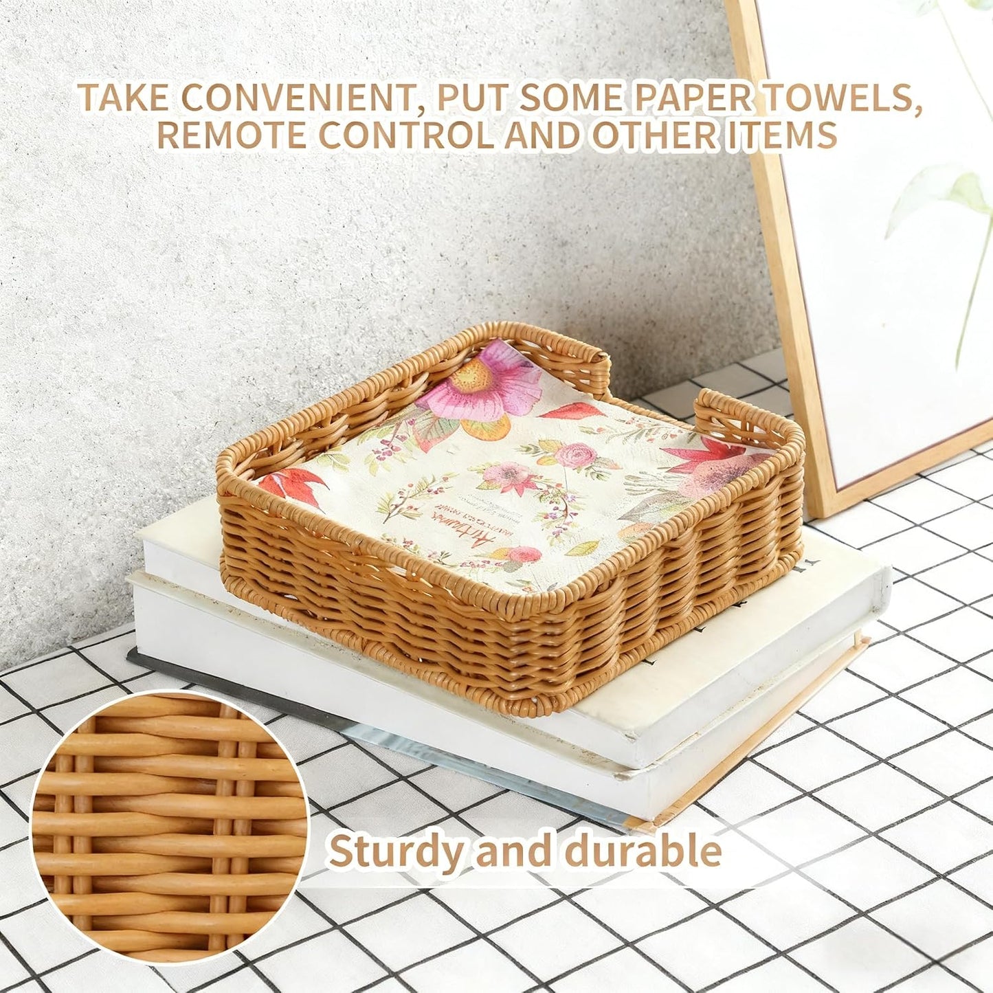 Rattan Napkin Holder Set / Set of 2