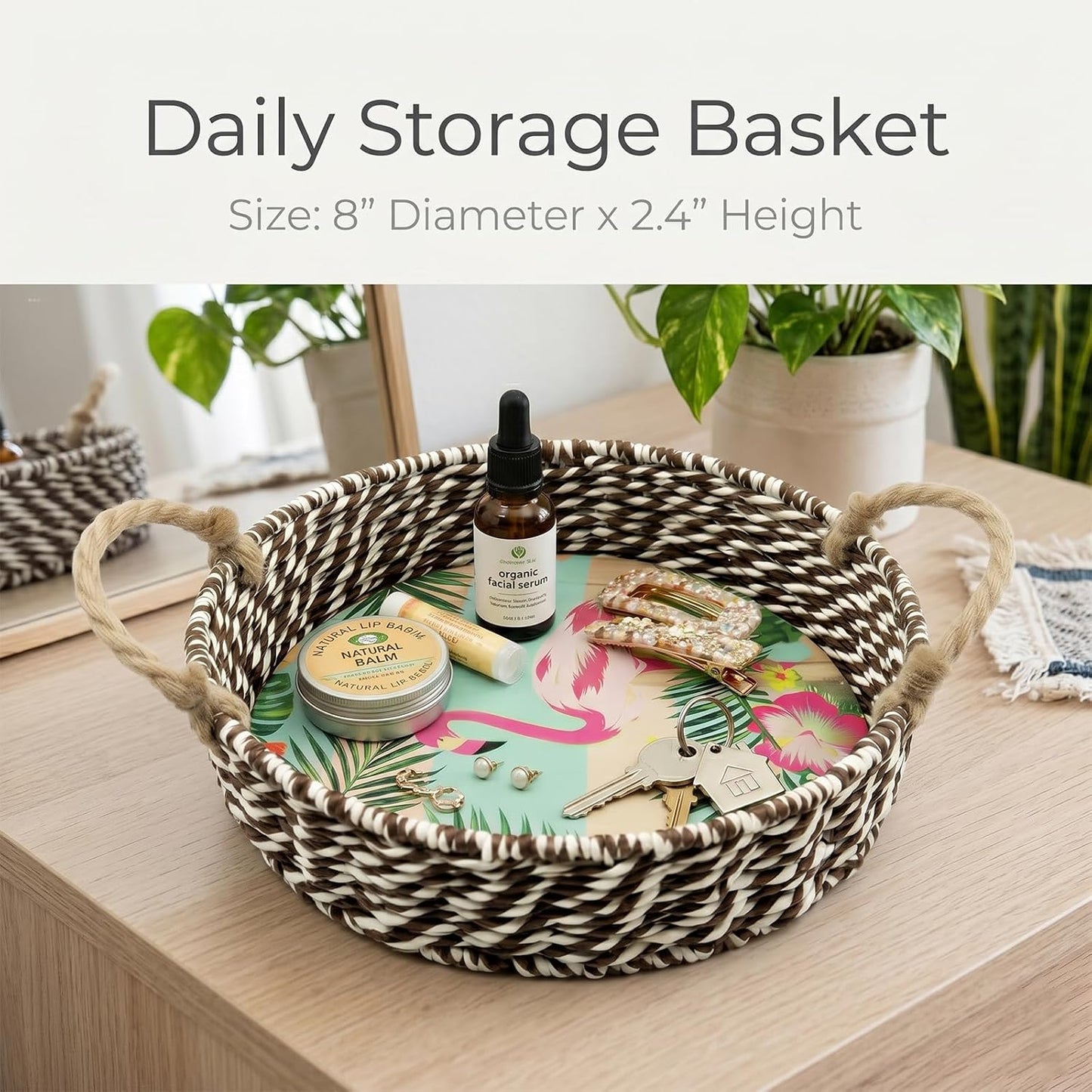 Paper Rope Basket / Small / Natural