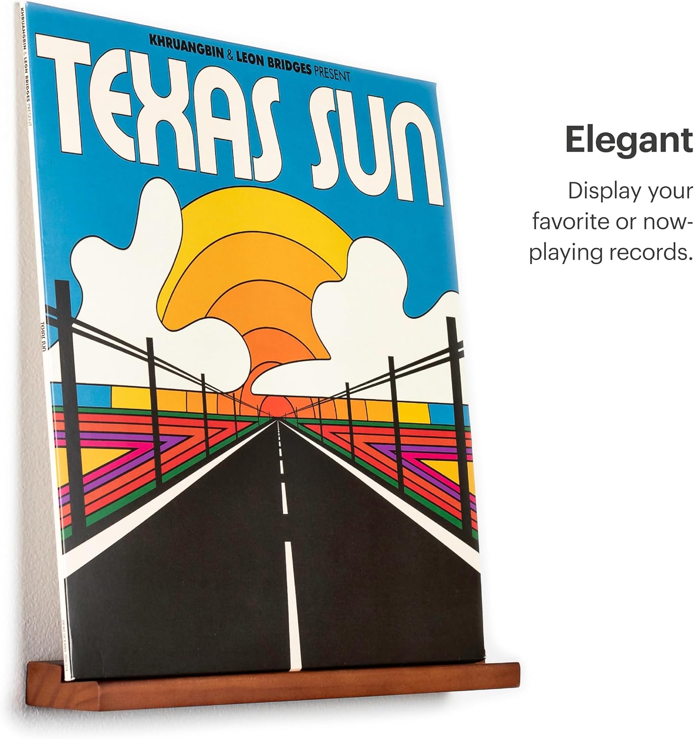 Vinyl Record Wall Mount - 3 Elegant Display Ledges Made from Solid Wood - These Vinyl Record Shelf Will Hold Records of