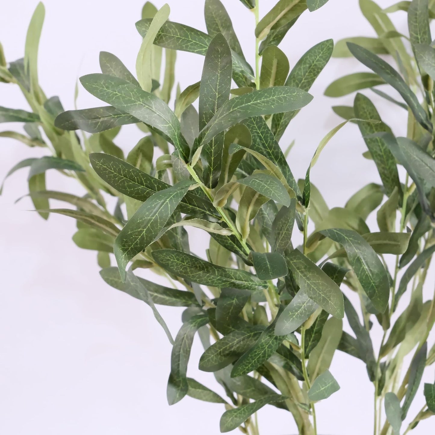 Tall Faux Greenery Branches Stems Fake Olive Branches Artificial Plants / Green / 36 Inch / Set of 4
