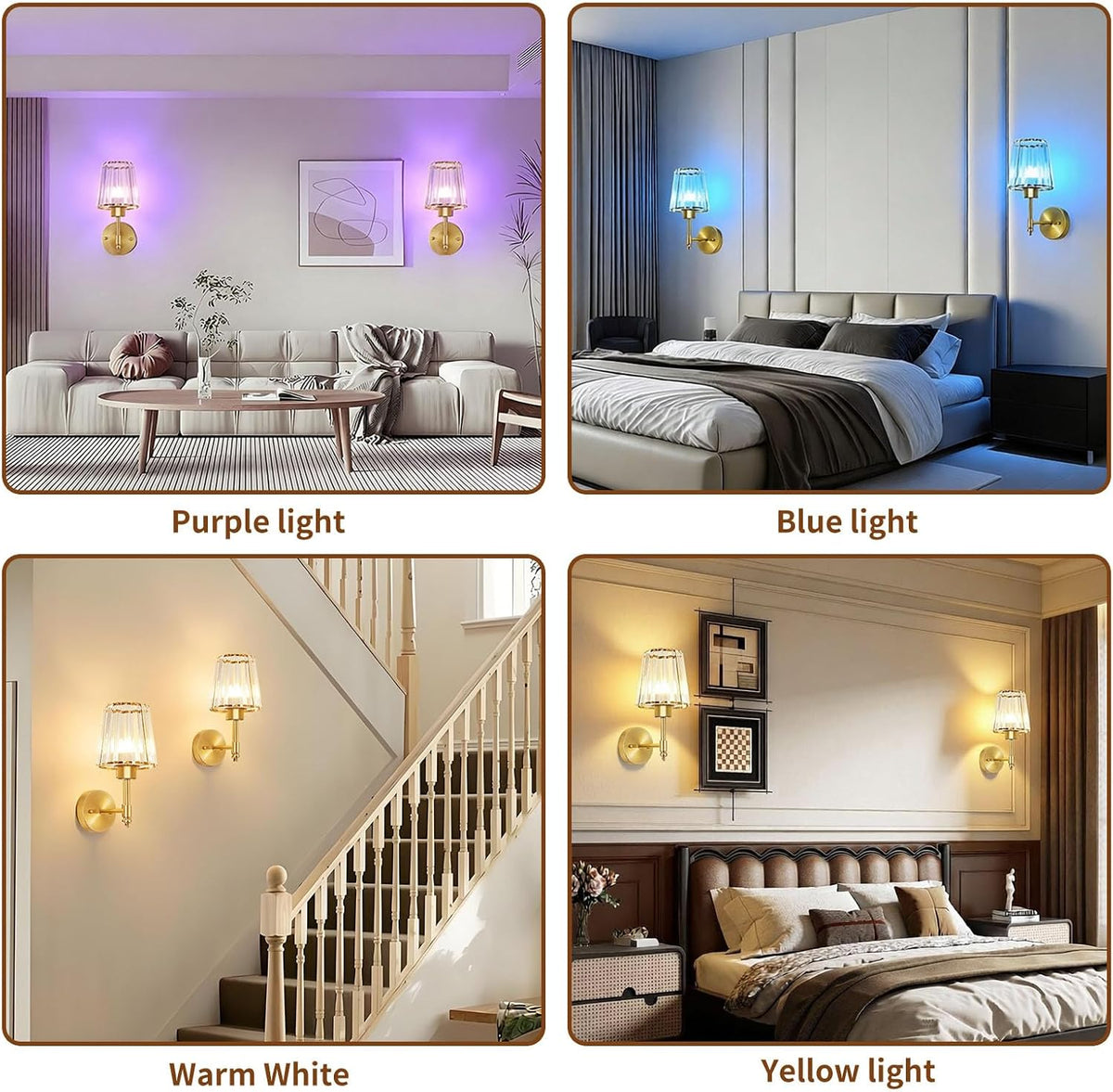 Battery Operated Wall Sconce Set of 2, Rechargeable Wireless Wall Lights | with 5200mAh Dimmable Bulbs and Remote,15