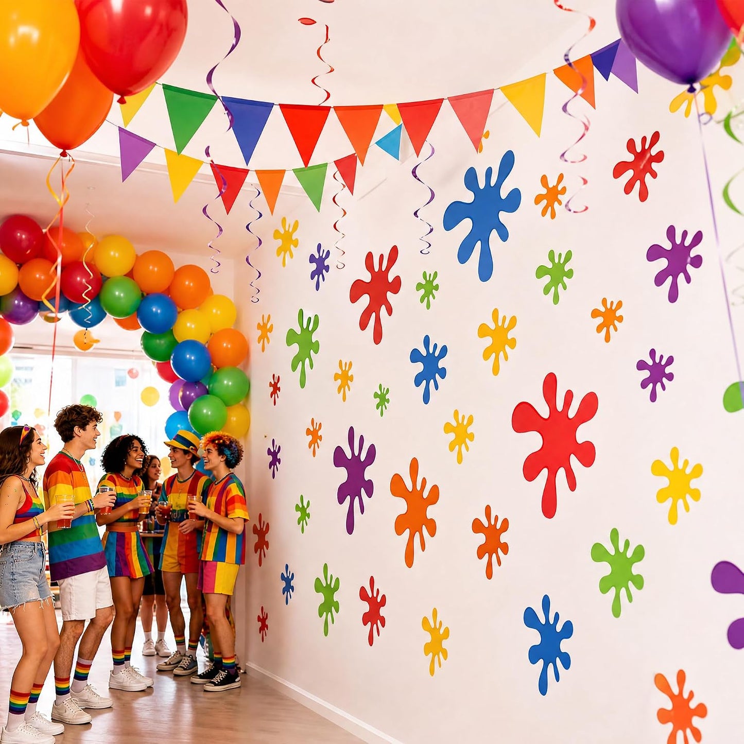 3 Size Self-Adhesive Paint Splatter Cutouts / Set of 36