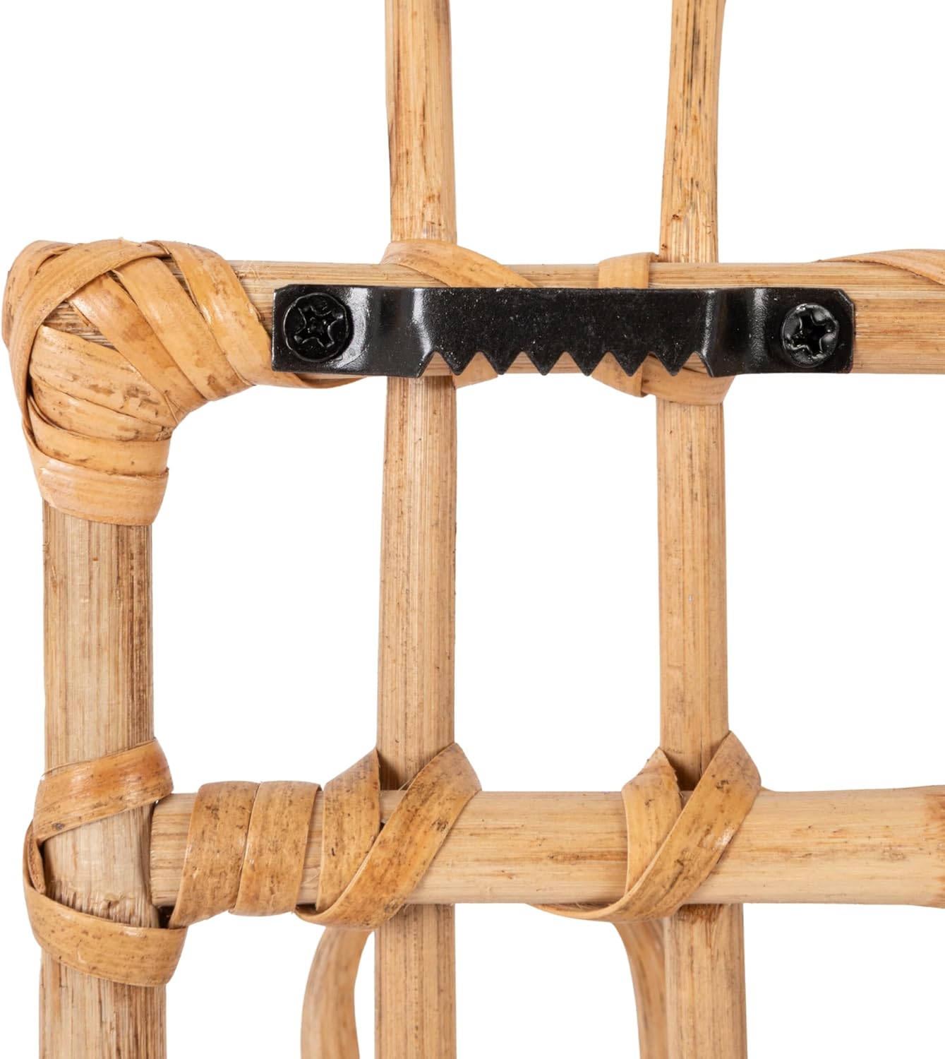 4 Hooks / Rattan Wall Hanger / Beige
