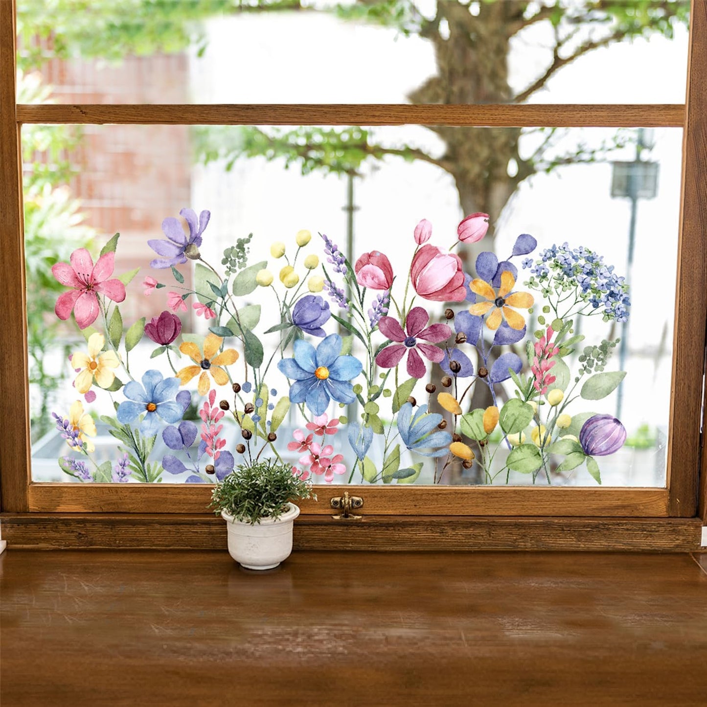 Watercolor Flower Wall Decals / Set of 3