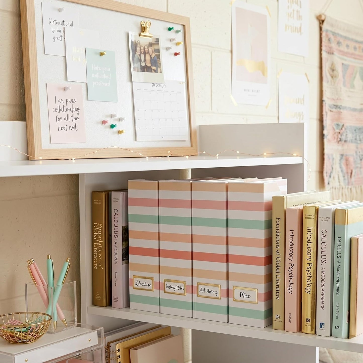 BLU MONACO | Cardboard Magazine File Holder Set of 4 | Vertical Magazine File Holder with Gold Label Slots | Standing