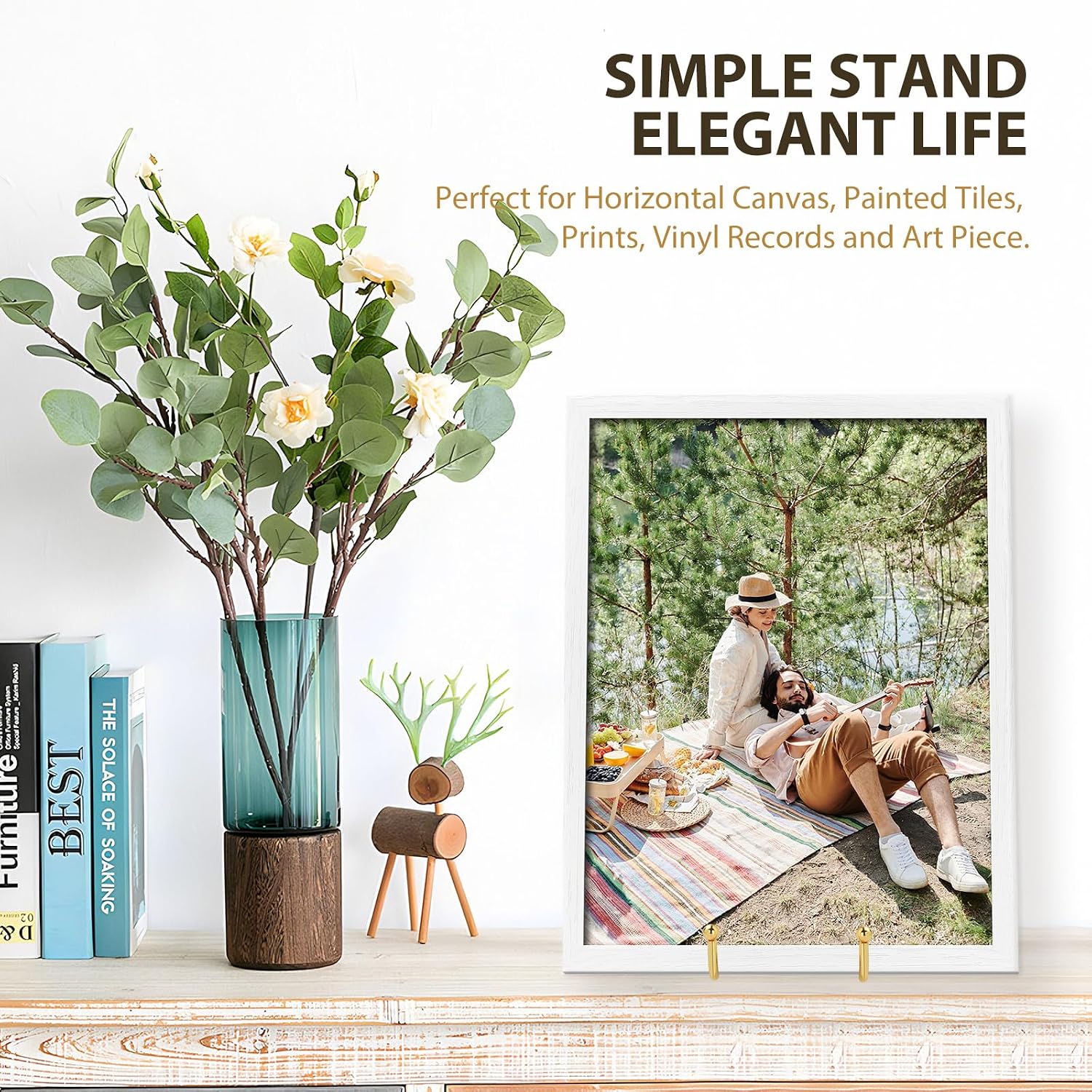Decorative Plate Stand Holder Picture Frame Stand Easel Display Stand / 6 Inch / Set of 4