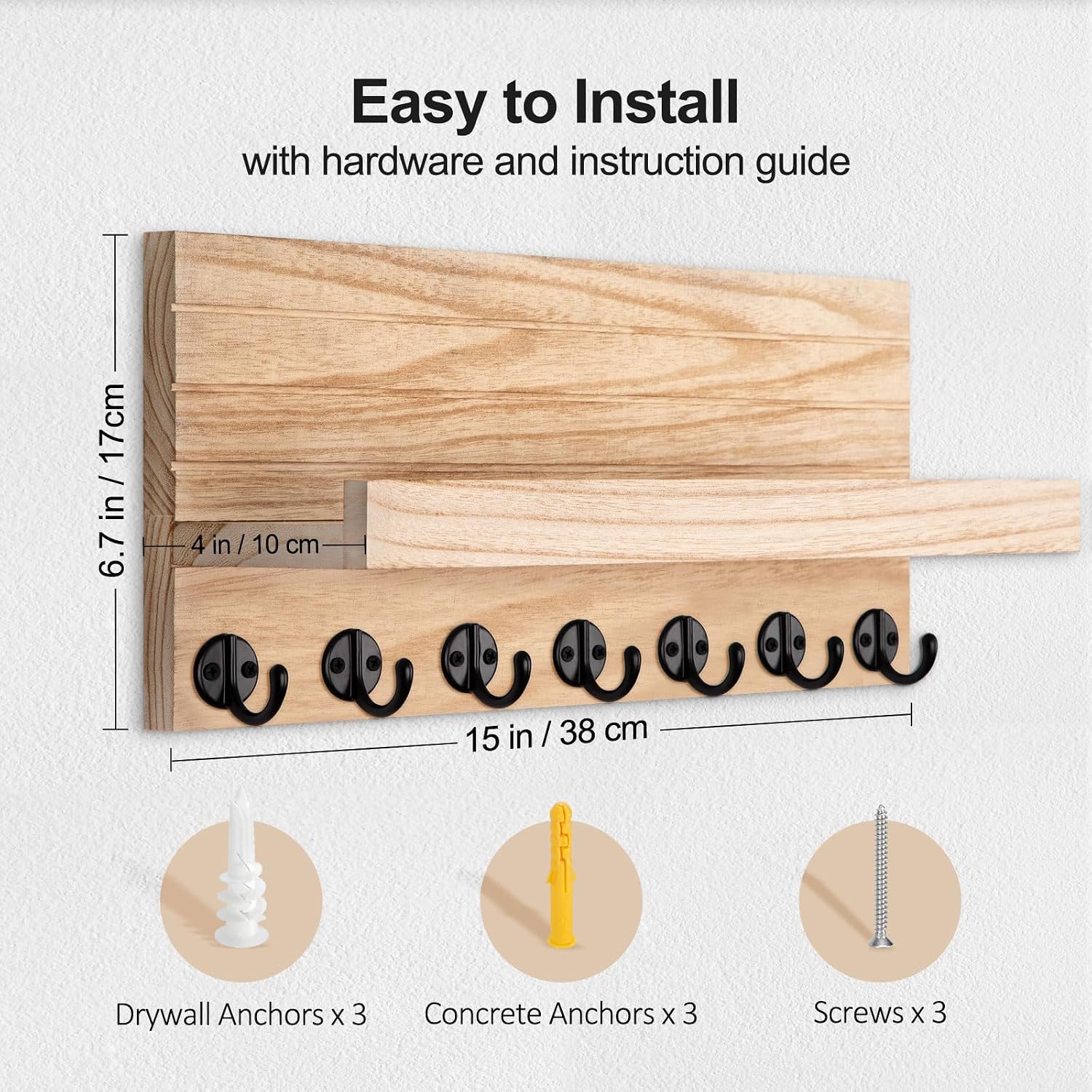 Key Holder Wall Mount / Wood