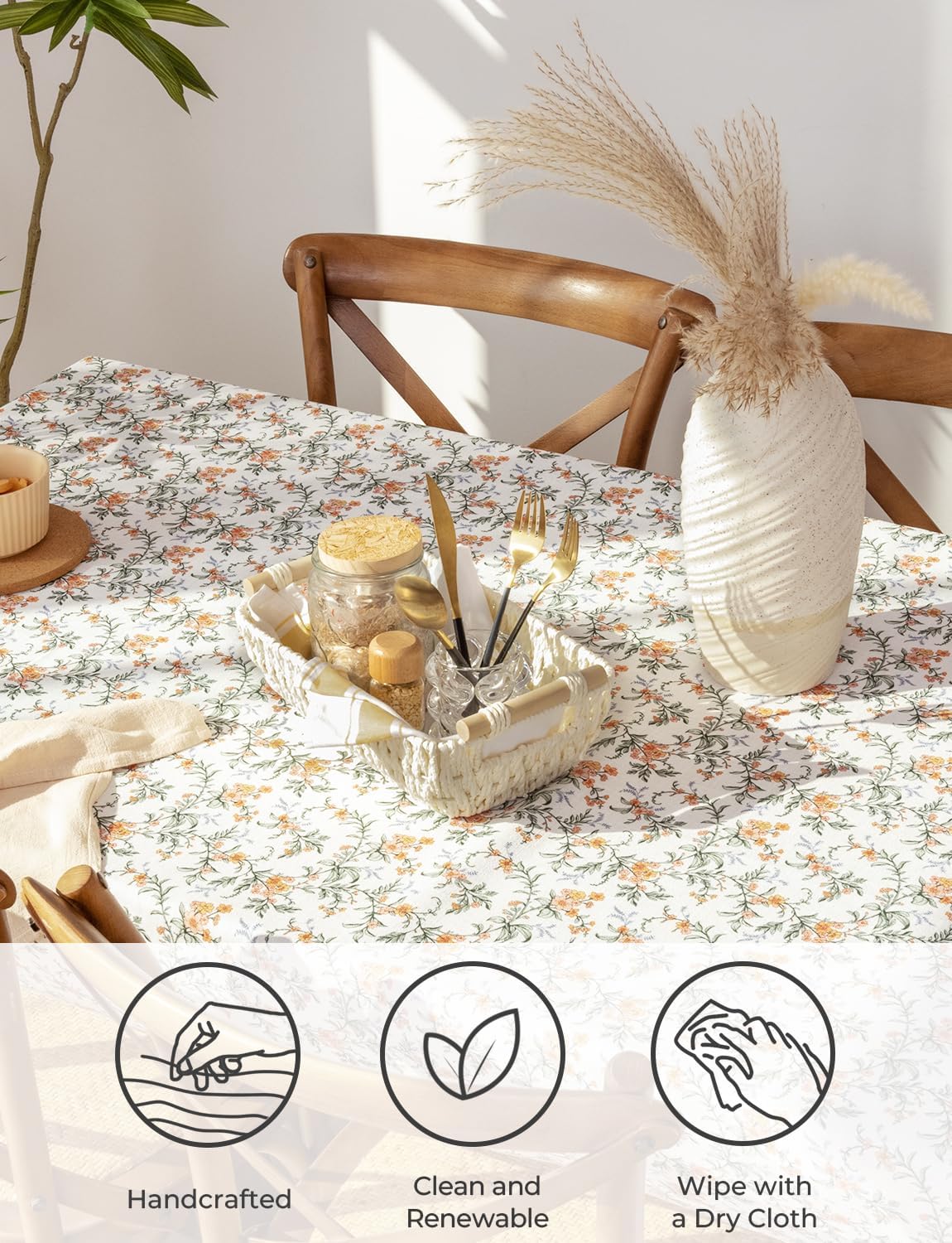 Wicker Baskets / Round Paper Rope Woven Basket / Beige / Small / Set of 2