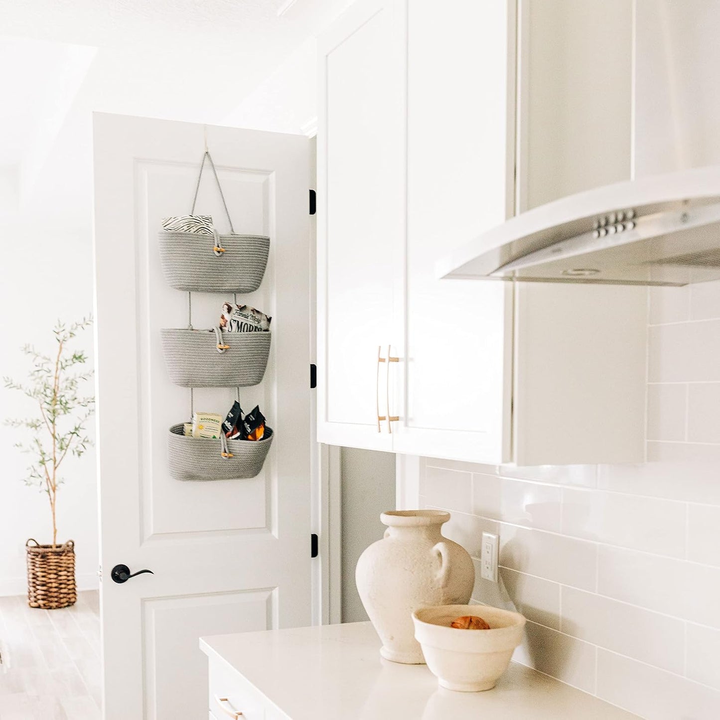 Wall Hanging Storage Basket / Grey