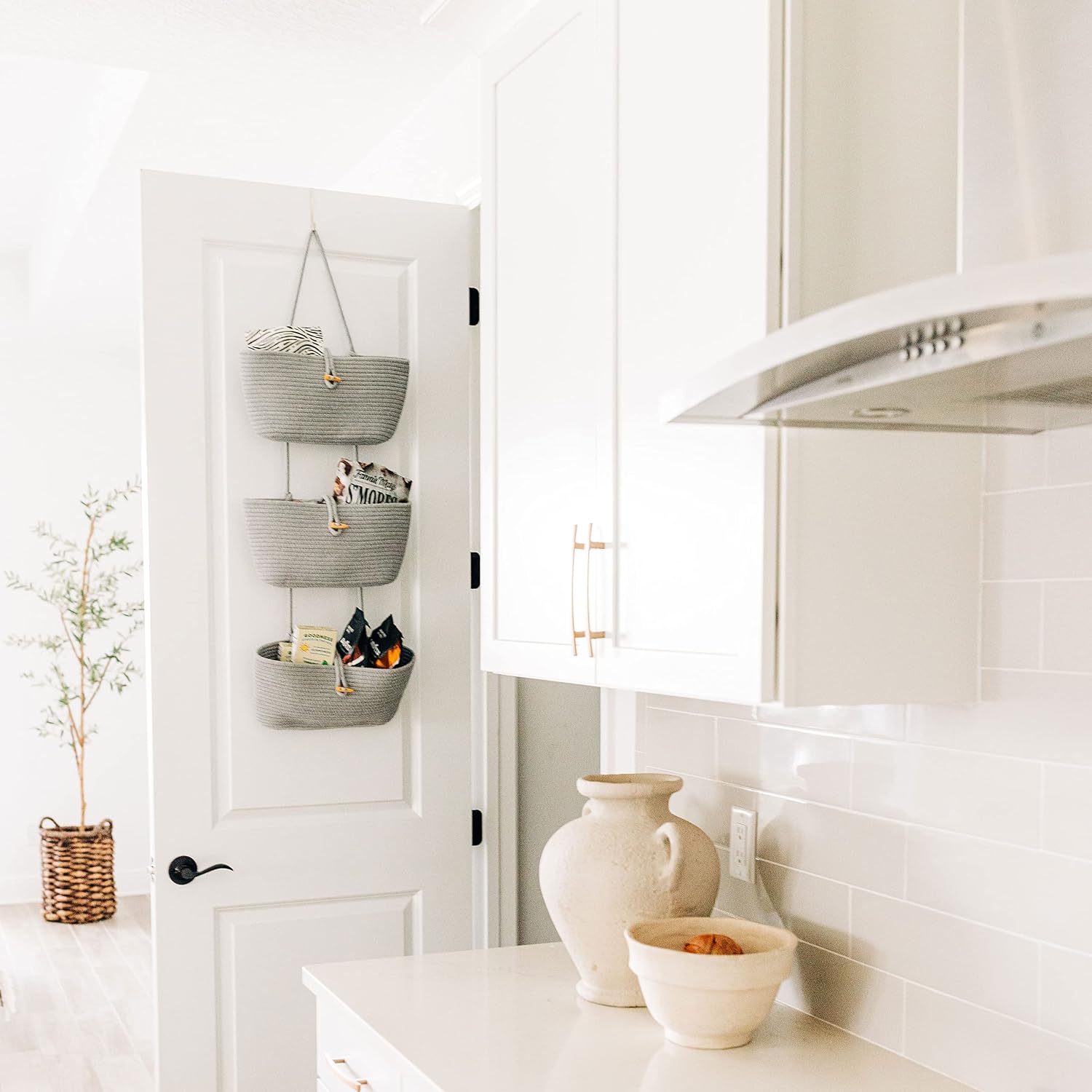 Wall Hanging Storage Basket / Grey