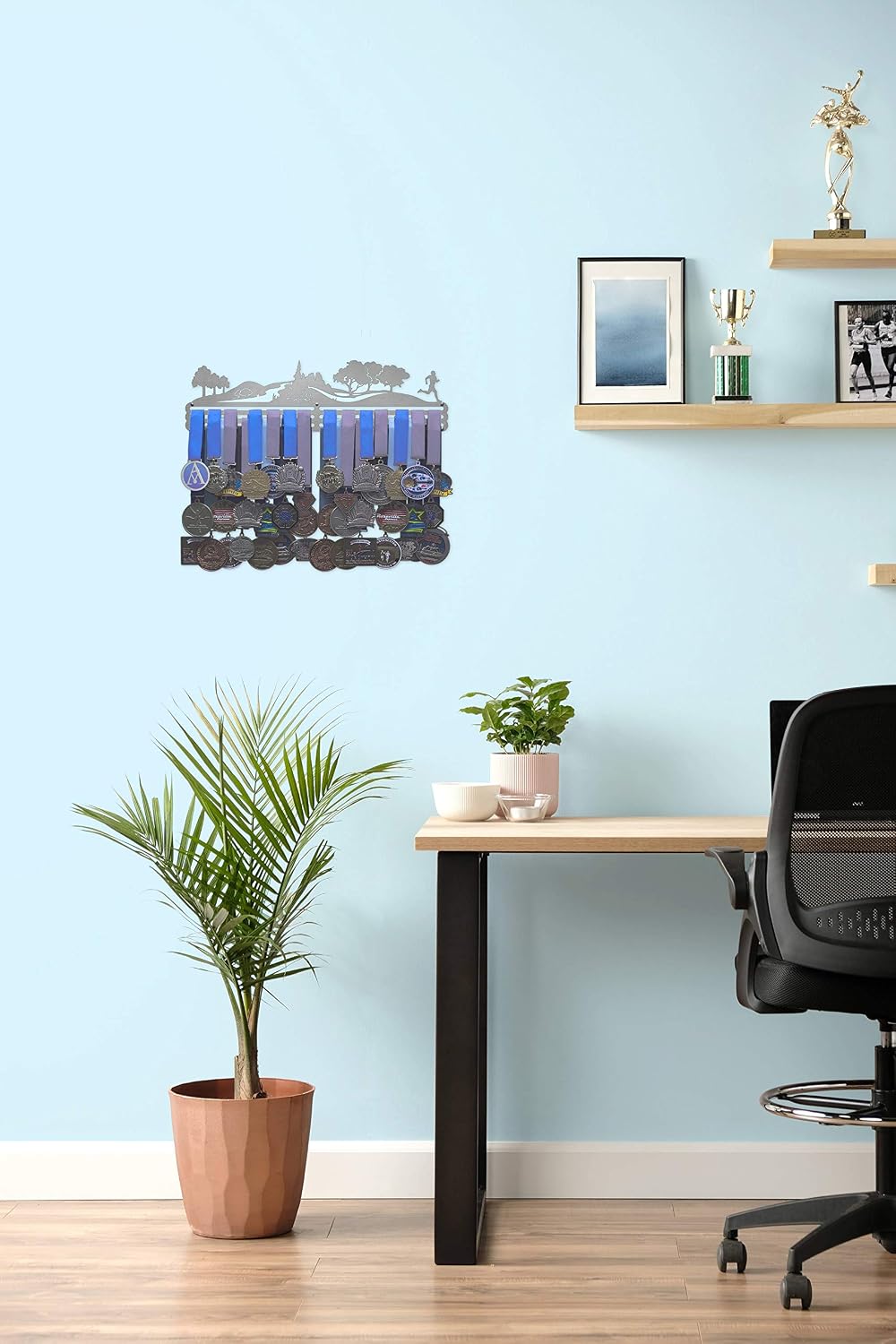 Allied Medal Hangers - Trailscape - Male or Female Runner - Multiple Variations Offered - Sports Awards Holder Display