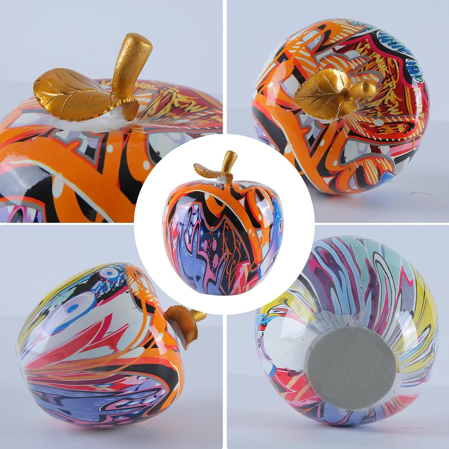 Fruit Figurines Apple Statue Decorations / Colorful / 5 x 4.3 x 4.3
