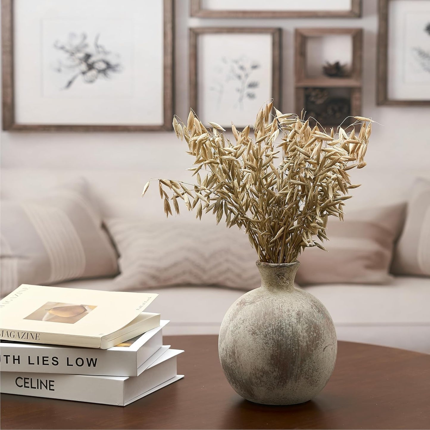 6.38" Ceramic Vase / Natural Brown- 6.38