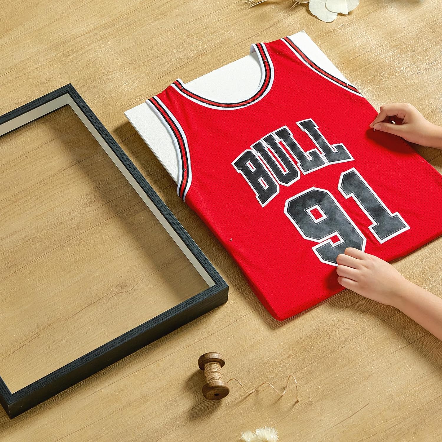 16x20 Large Shadow Box Frame with Thickened Acrylic Panel & Pins | With Linen Back, Upgraded 1.7" Deep Black Shadow Box