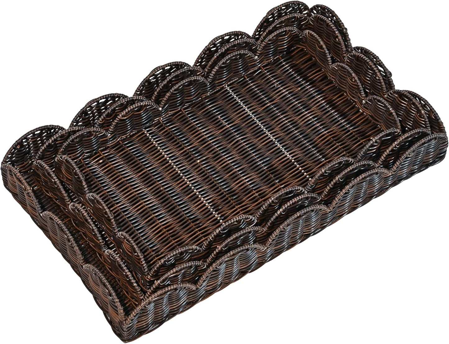 TRY2001B- Parker Southwestern / 23.62 In. W x 13.78 In. D x 3.15 In. H / Dark Brown / Set of 3
