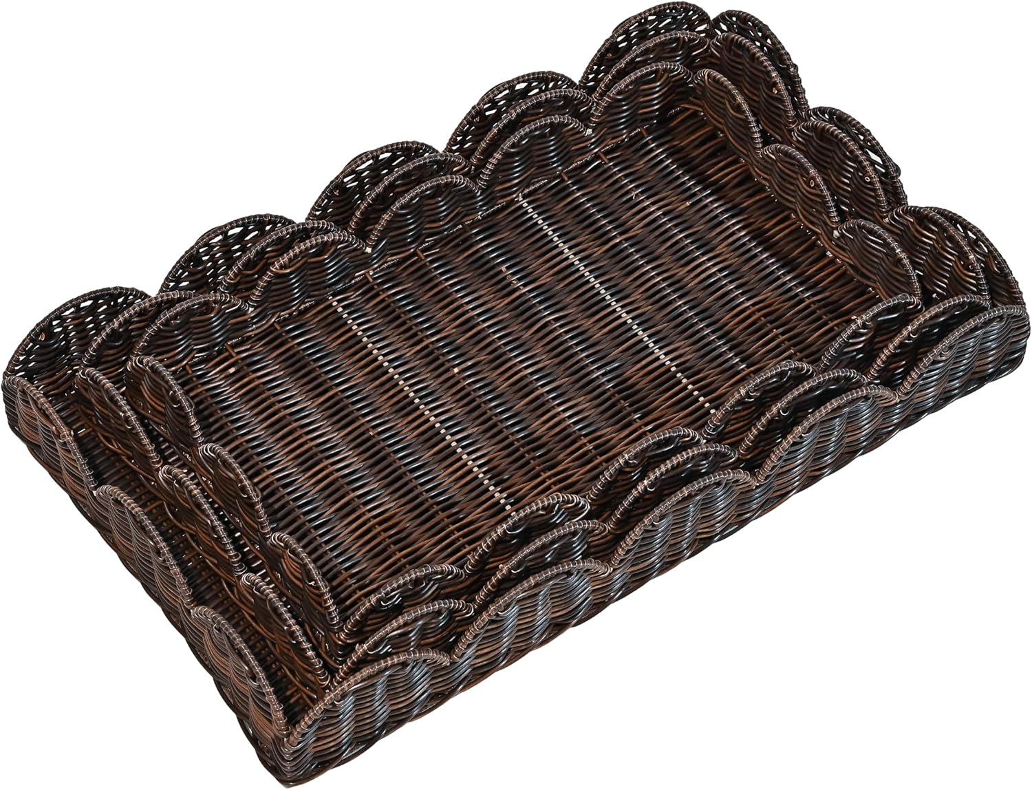 TRY2001B- Parker Southwestern / 23.62 In. W x 13.78 In. D x 3.15 In. H / Dark Brown / Set of 3