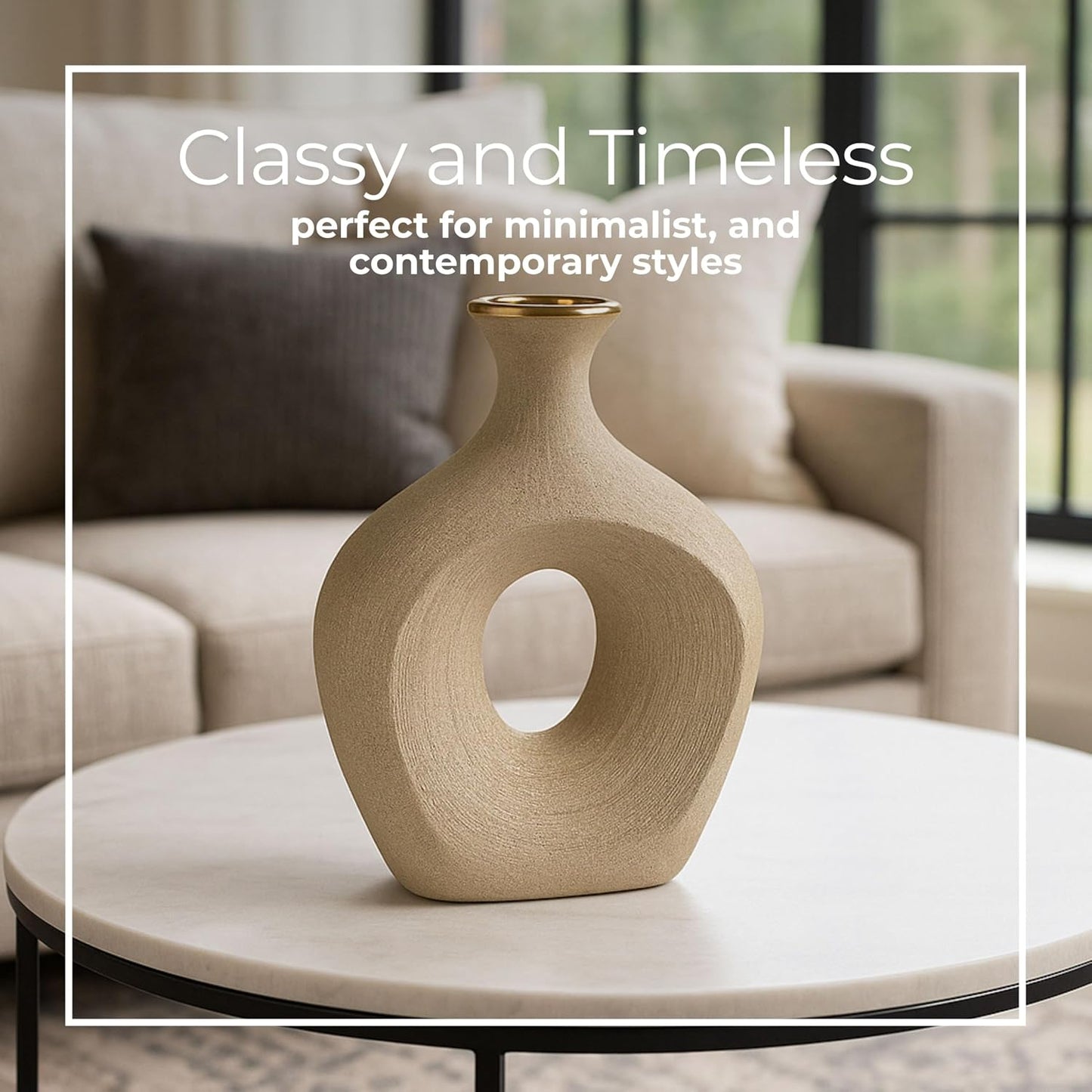 Ceramic Decorative Vases / Gold