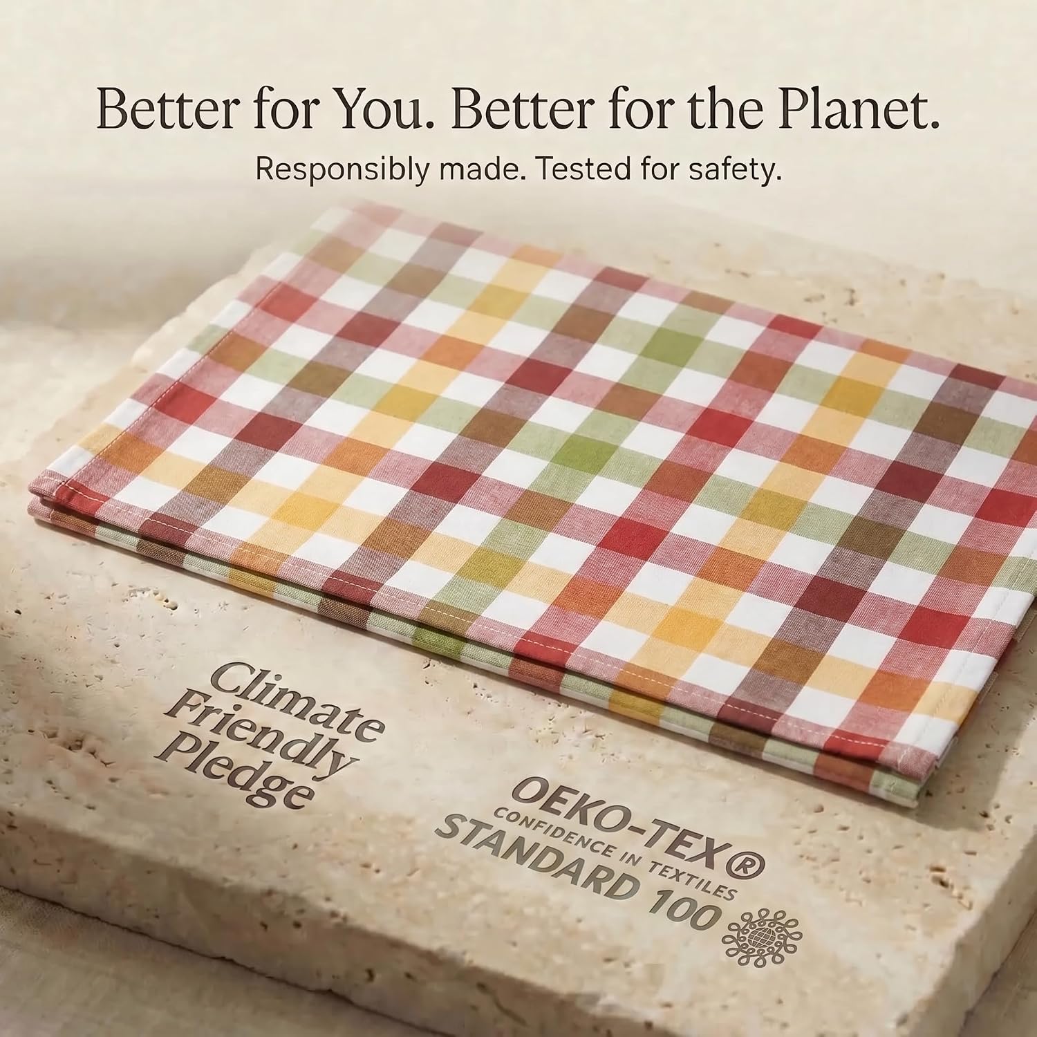 Urban Villa Kitchen Towels Cotton Dish Towels 20”x30” (Set of 6) Harvest