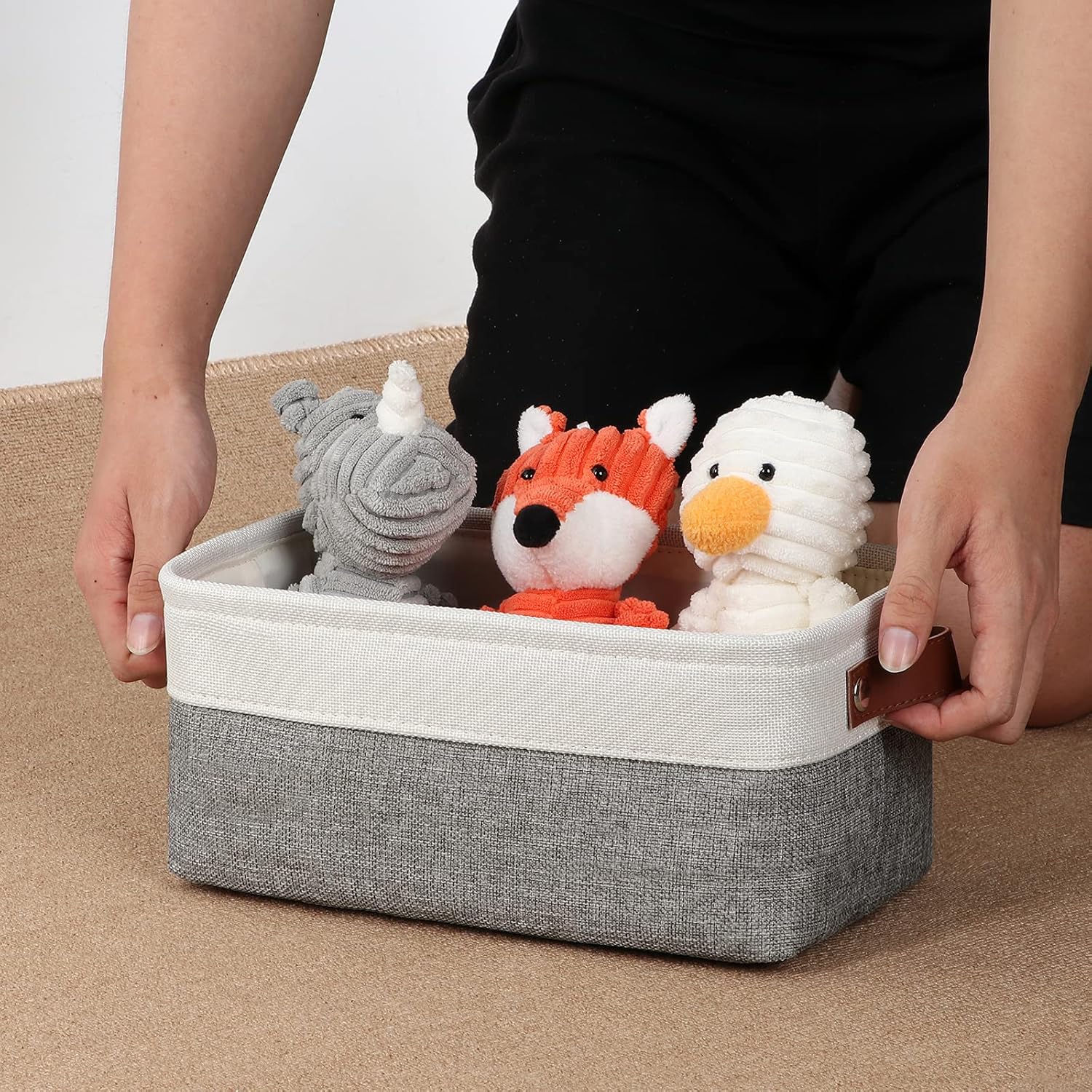 Small Storage Baskets / White&grey / 11.8 x 7.9 x 5.1 / Small/6p / Set of 6