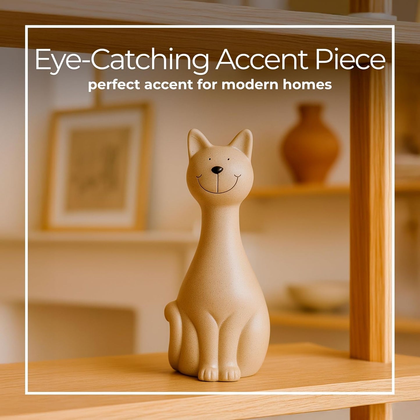 Skinny Sitting Kitty Figurine