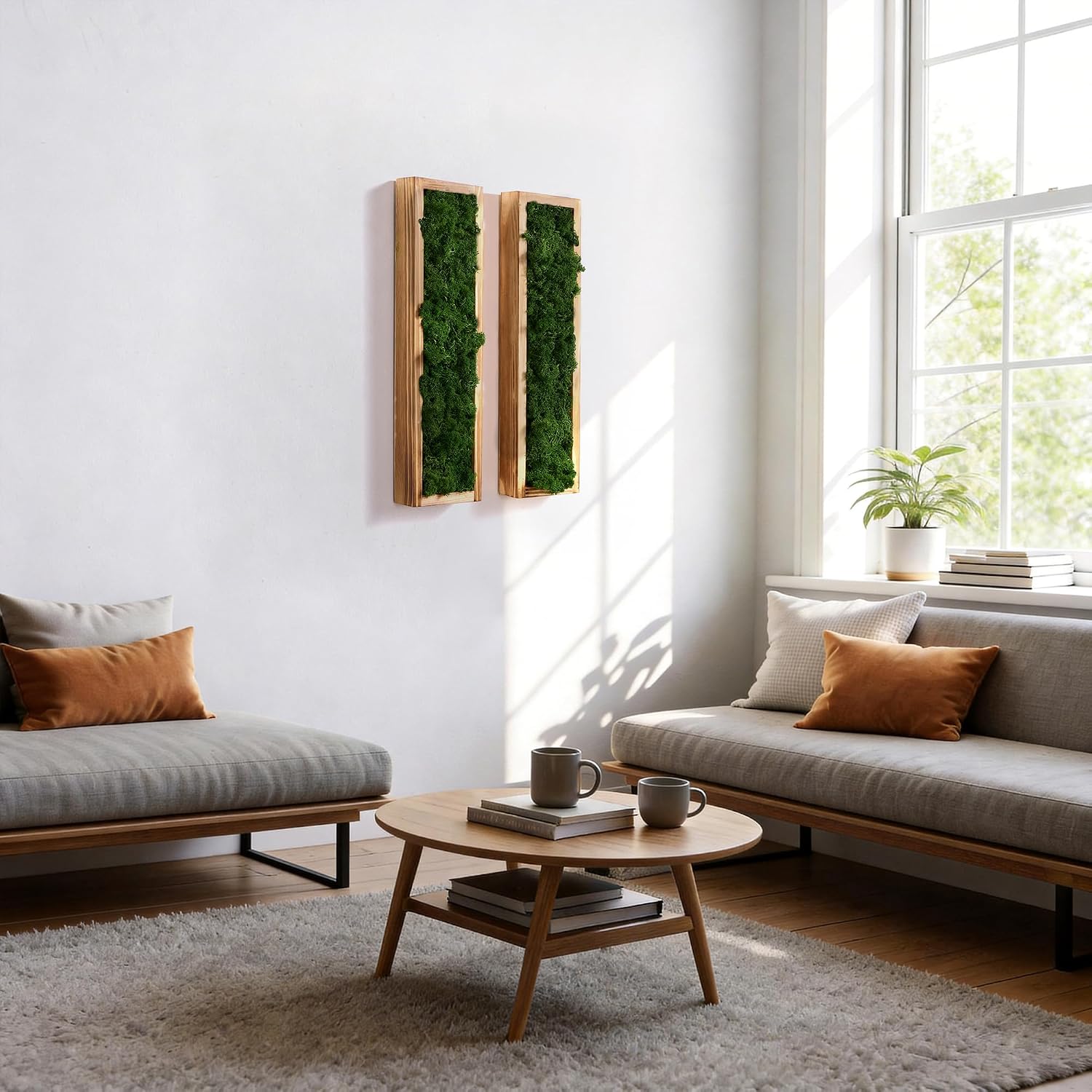 17.3- Vertical Wood Frame / Forest Green / 17.3in / Set of 2