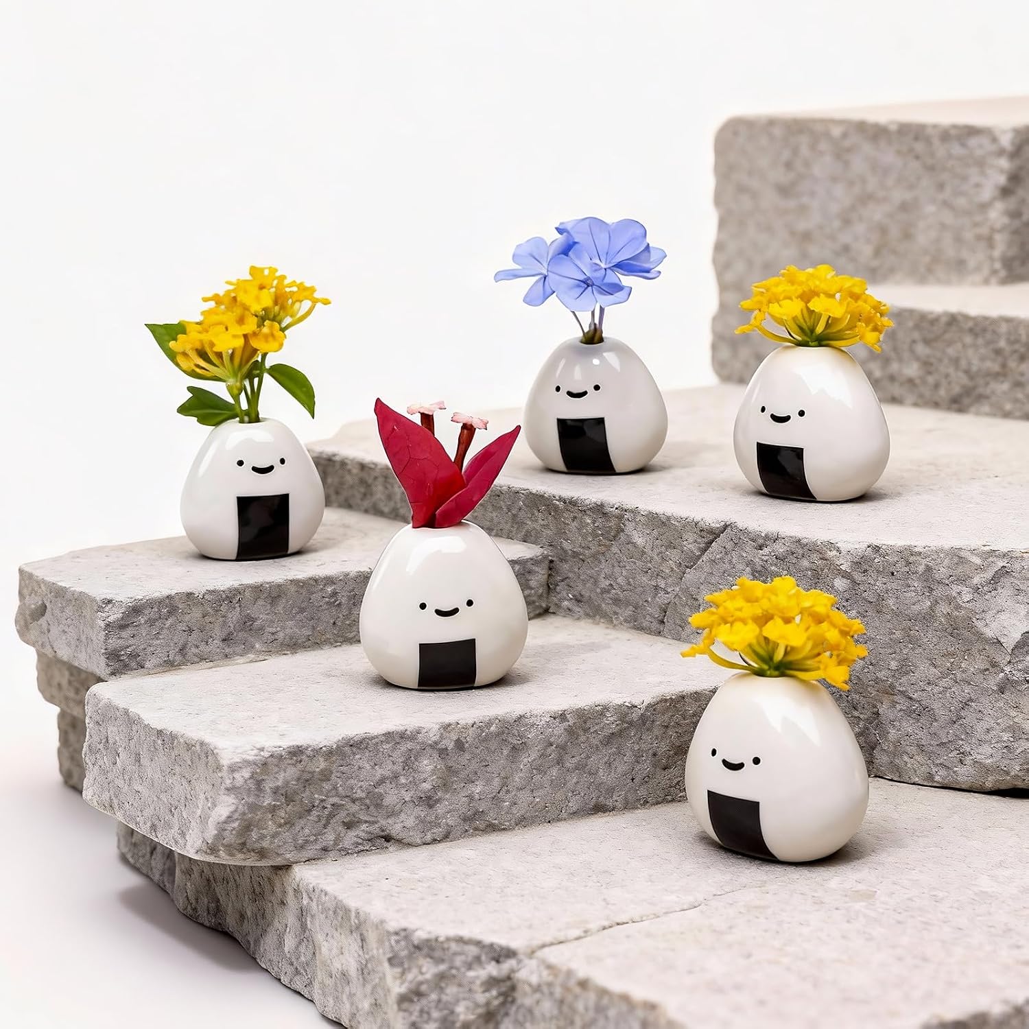 Mini Onigiri Flower Vase Set / Set of 5