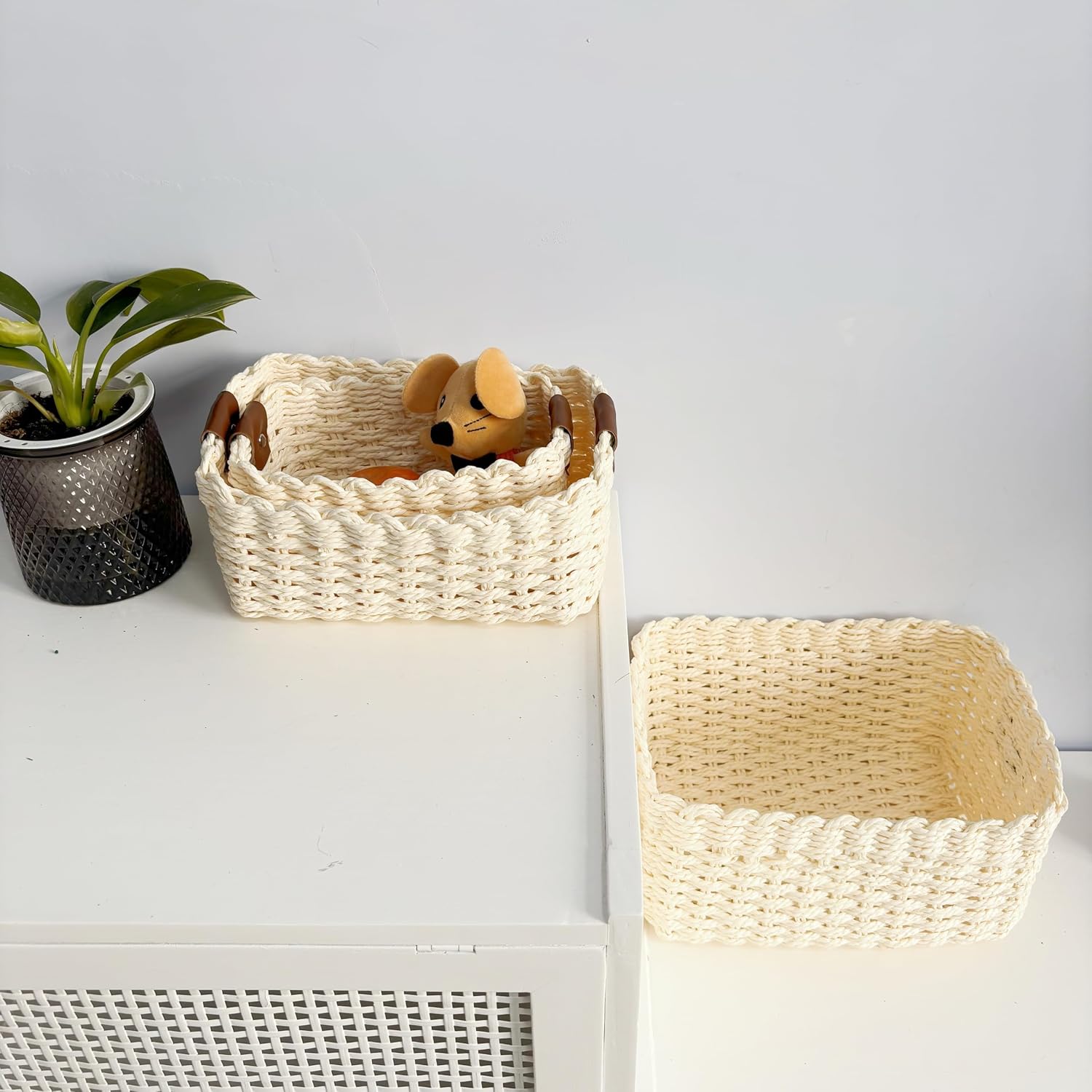woven Storage basket / Beige