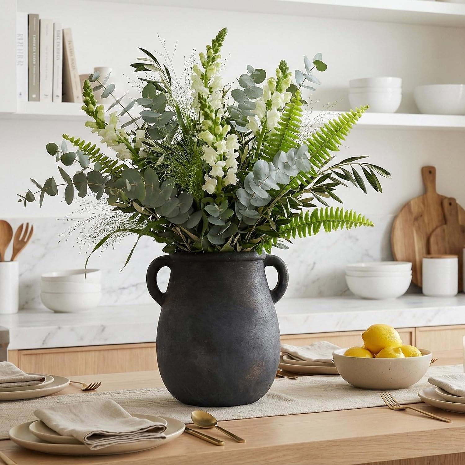 Rustic Farmhouse Vase / 002-bronze / 7.9 Inch
