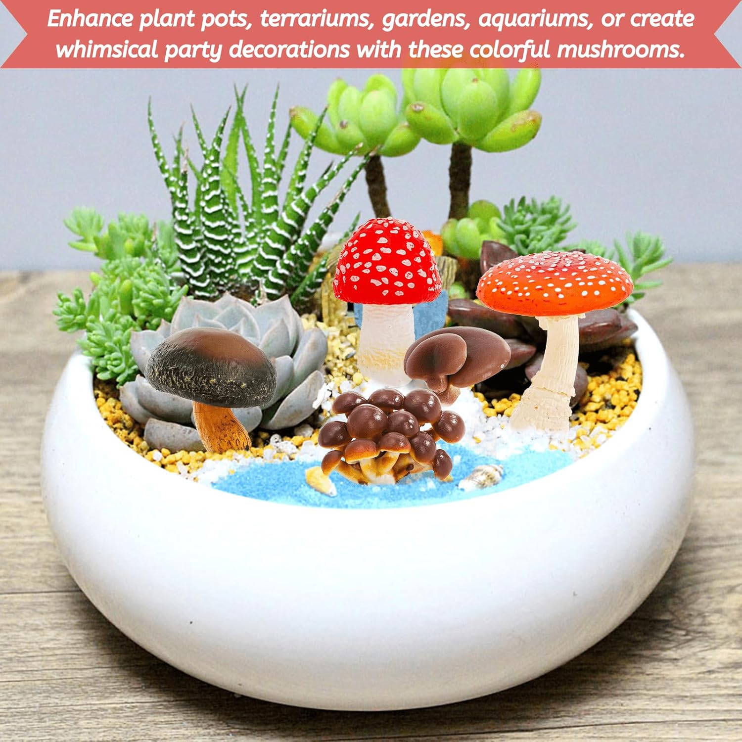 Mini Mushroom Figurines Set / Set of 12