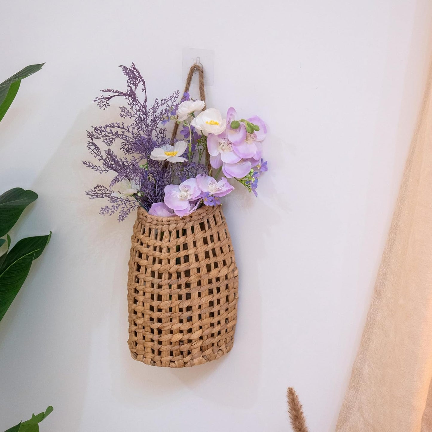 Woven Hanging Basket Door Hanging Basket Wall / Water Hyacinth