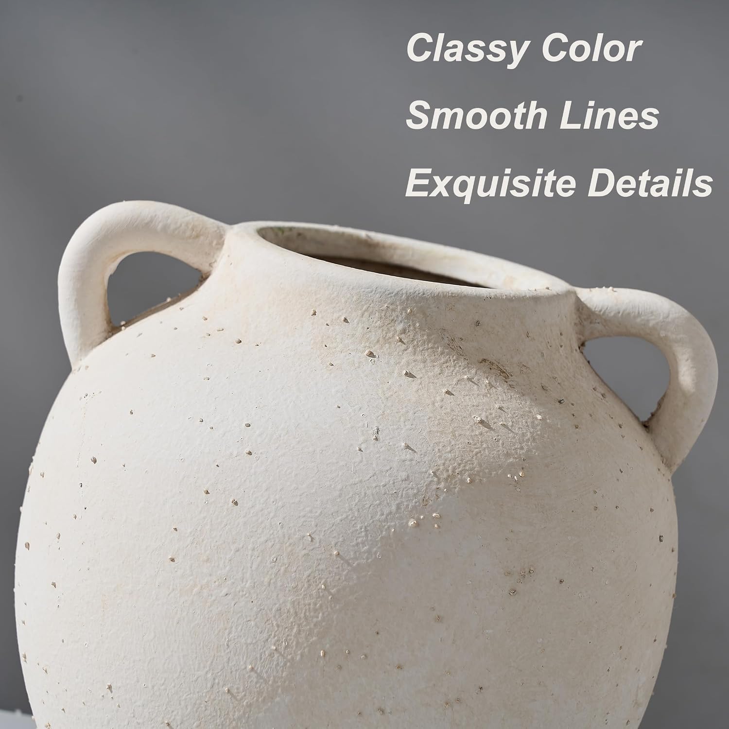 Rustic Vase / Ceramic Vase / Beige-5.8 / 5.8 Inch