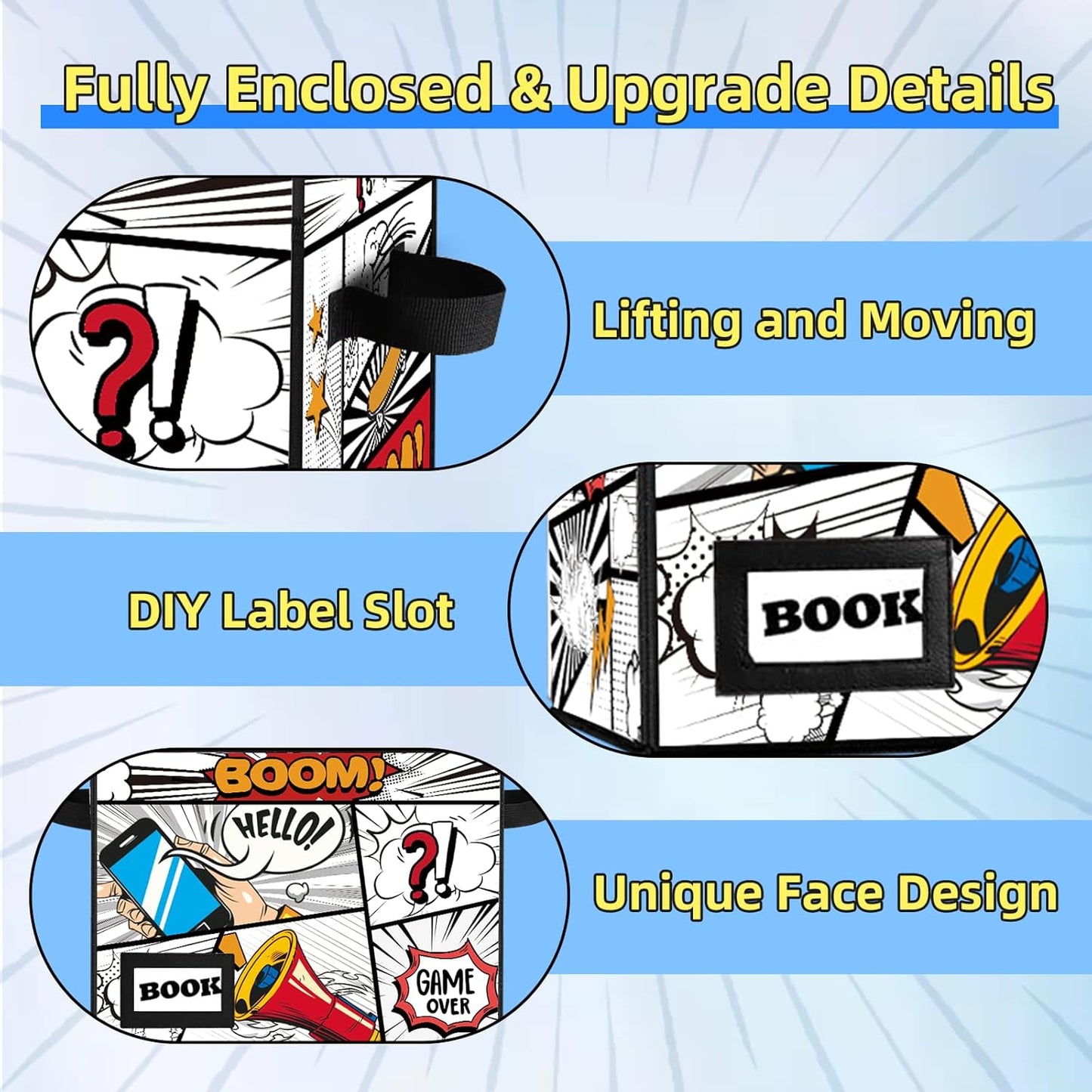 Collection Comic Book Storage Boxes / Cartoon Speakers / 1-pack / 15.8 x 7.8 x 11.8