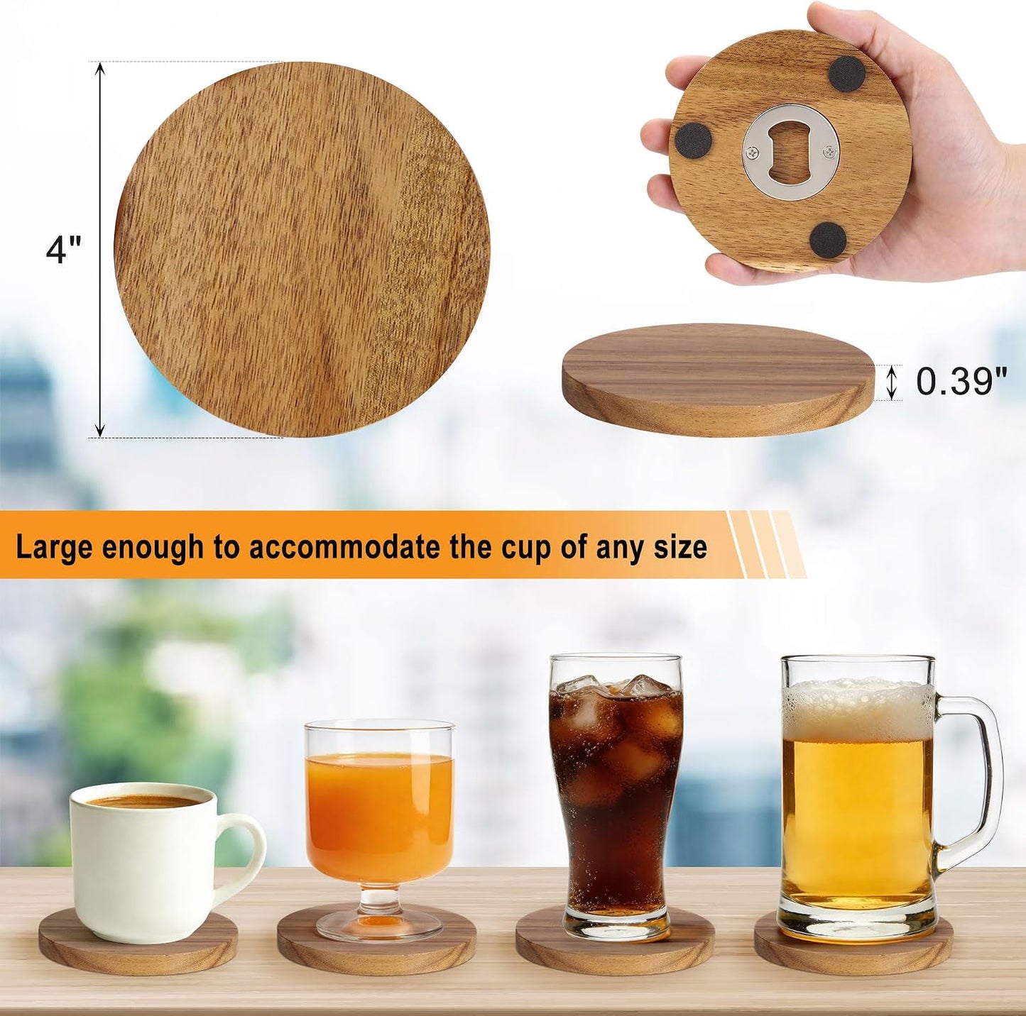 Bottle Opener and Holder / Set of 6