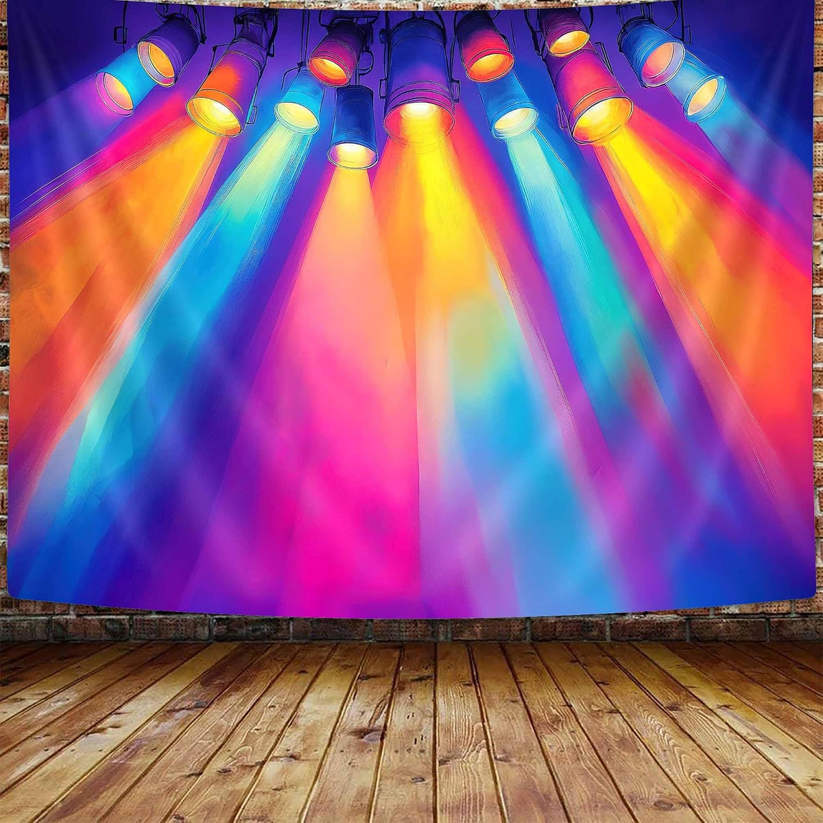 JAWO Illumination Themed Tapestry, 2026 VBS Wall Hanging, Rainbow Spotlight Decor for Vacation Bible School, Church Event, Kids Party Decor, 60X50 Inch
