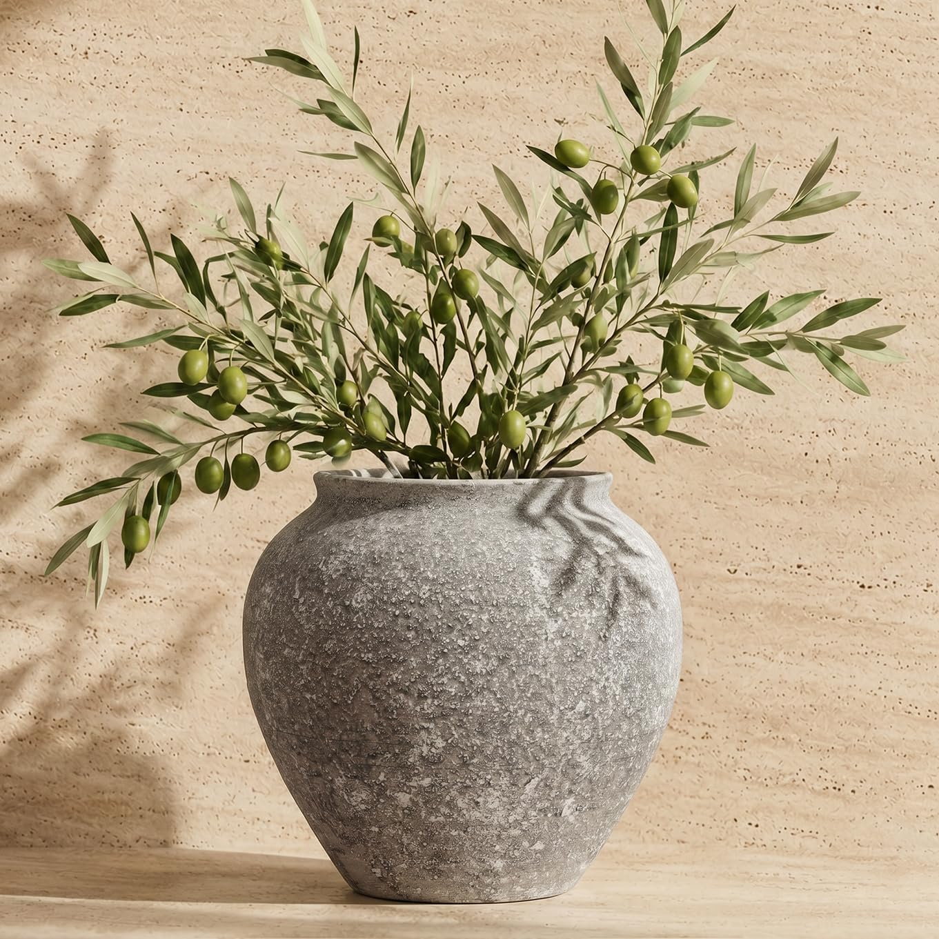 Textured Speckled Ceramic Vase / Speckled Stone