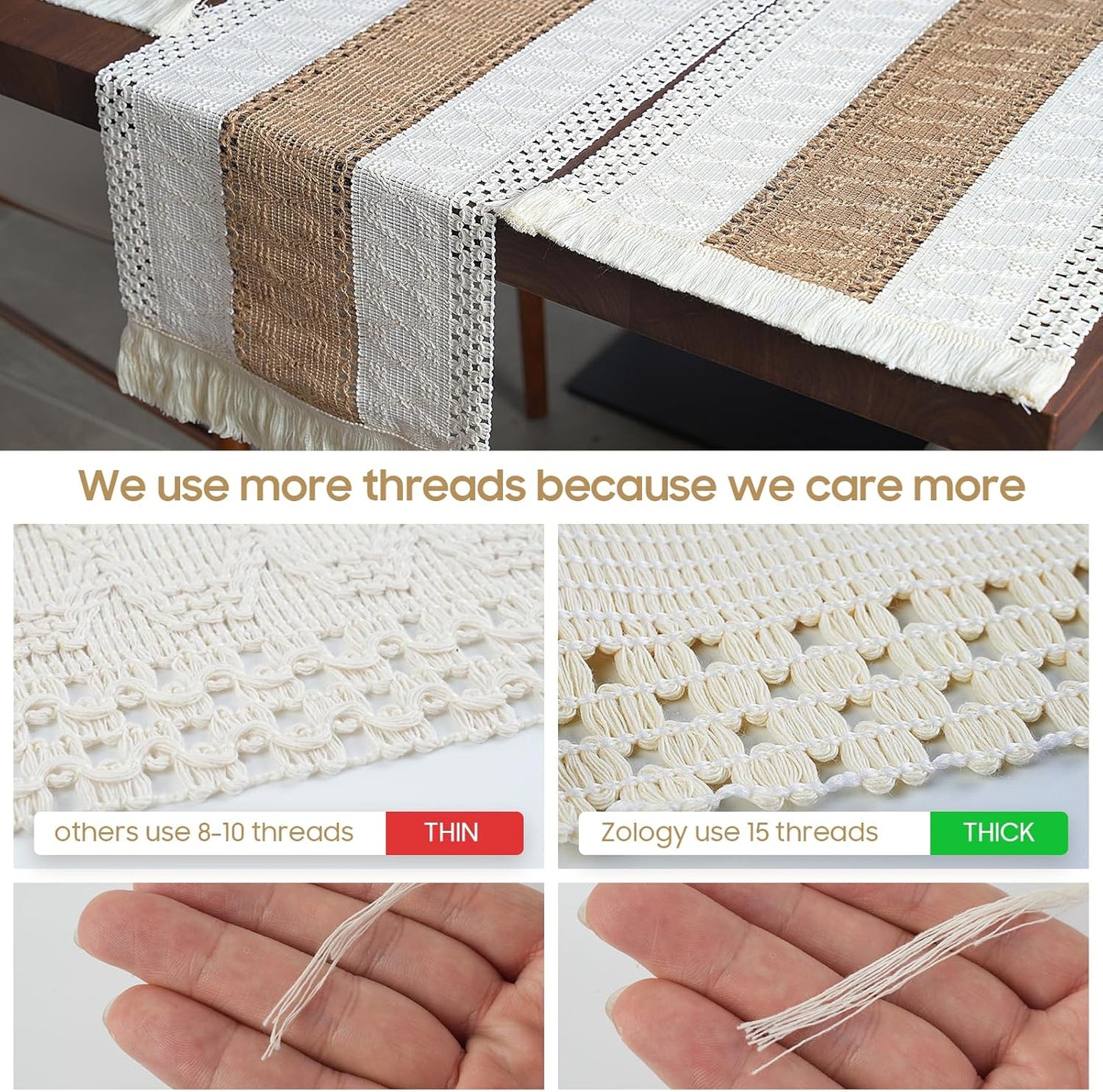 Placemats Set of 6 with 6 PCs Round Placemats and 6 PCs Table Mats | Natural,Handmade,Boho Woven Placemat,Burlap Table