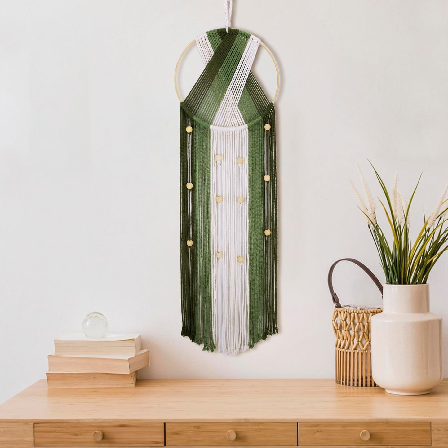Boho Macrame Wall Hanging / Green