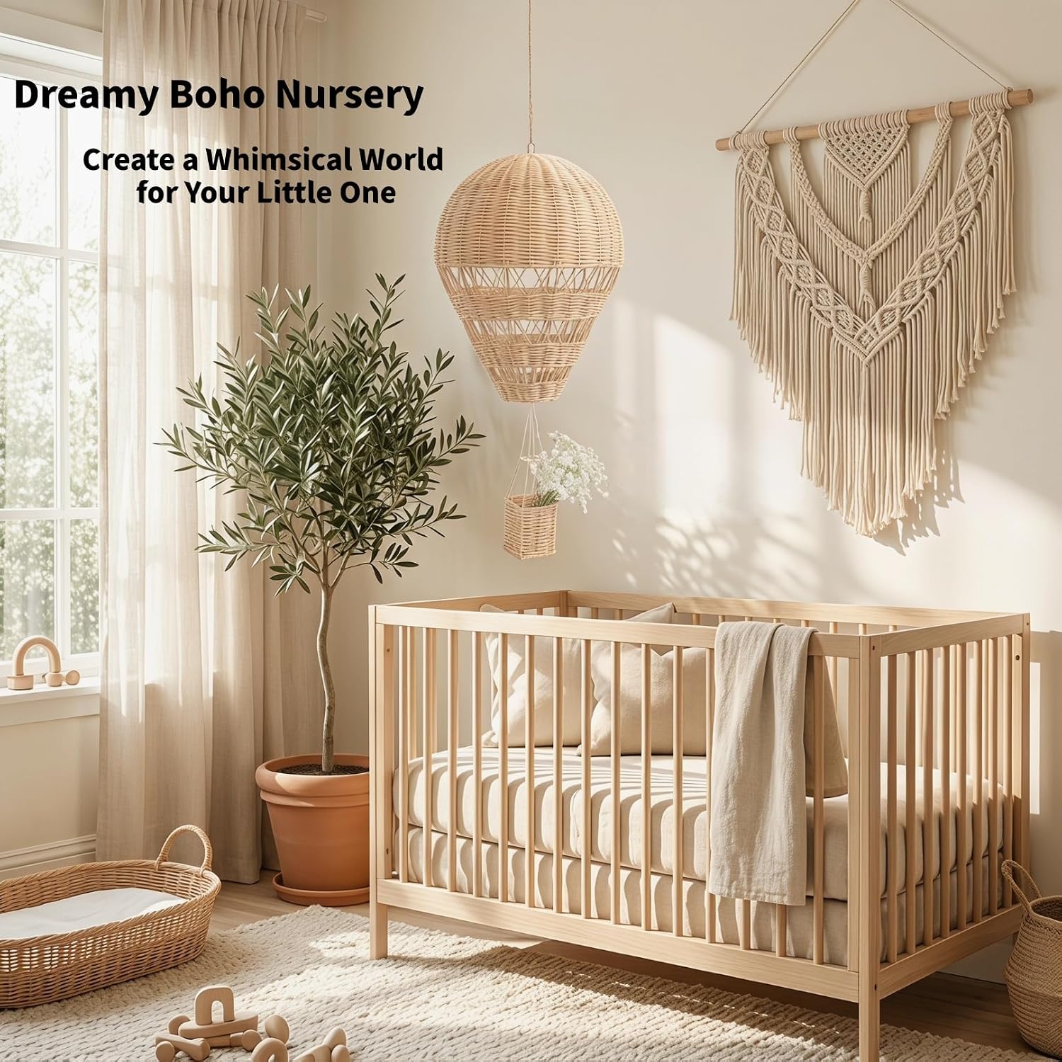 Rattan Hot Air Balloon / Natural