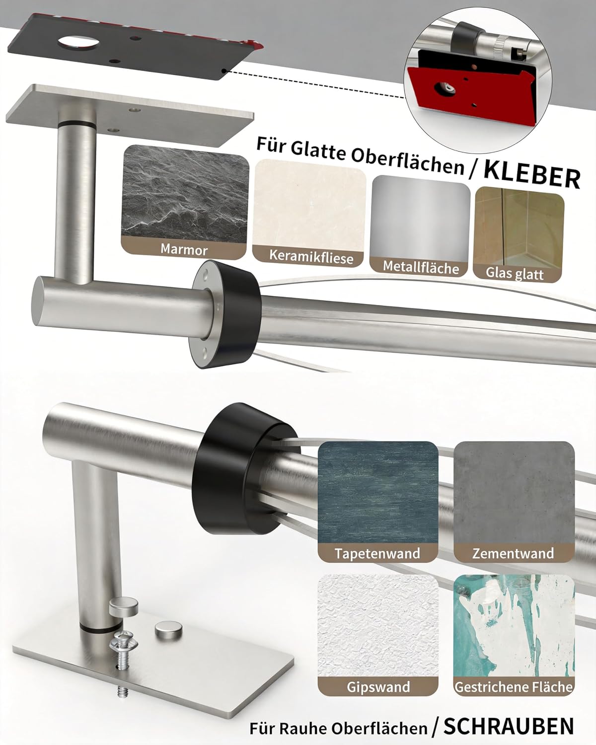 Paper Towel Holder Under Cabinet with Damping Single Hand Operable | 304 Stainless Steel Brushed Nickel Post Pivoting