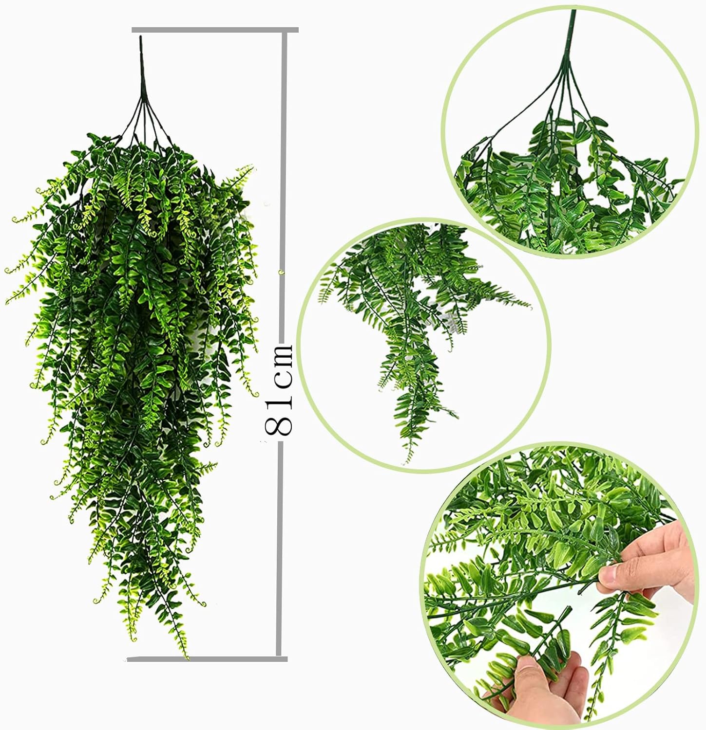 Artificial Hanging Plants Fake Hanging Plant Fake Plants Faux Fern Ivy Vines / Ferns / Set of 4