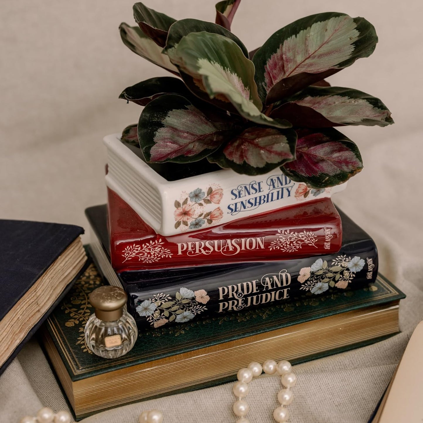 Ceramic Planter / Steel Mill & Co Original Small Book-Shaped Decorative Planter