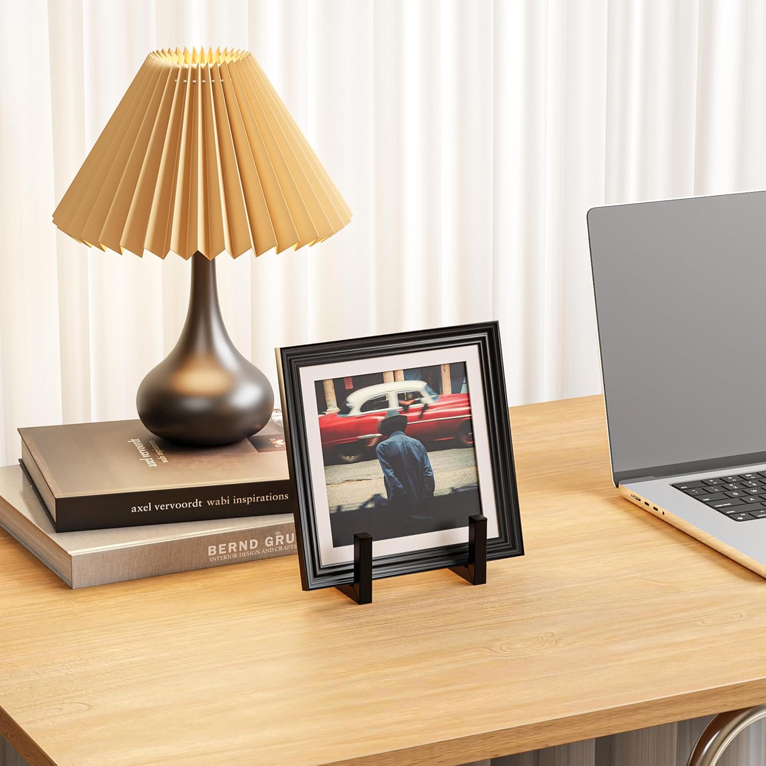 Magazine Holder Vinyl Record Storage Holder Plate Display Stands Metal Album Storage / 2p-black