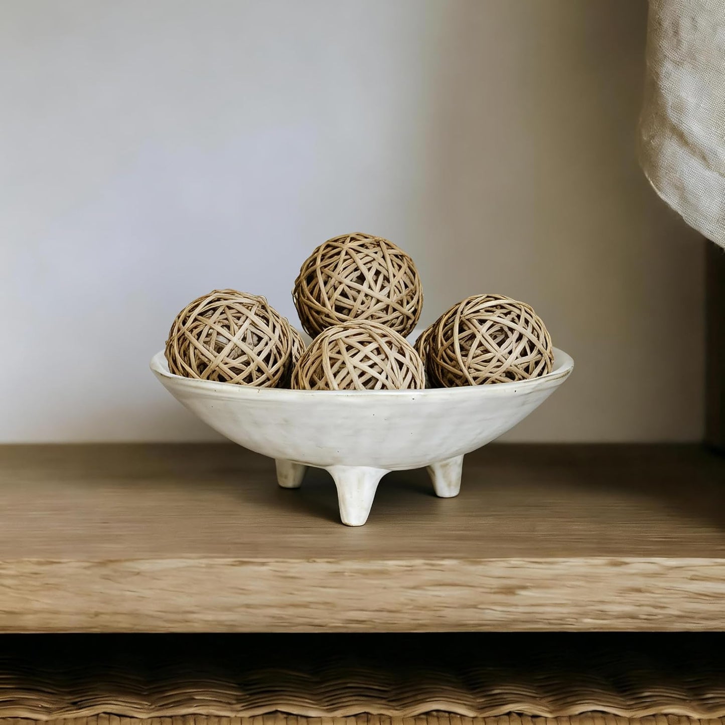 Small Wabi-Sabi Ceramic Bowl / White / 6 Inch